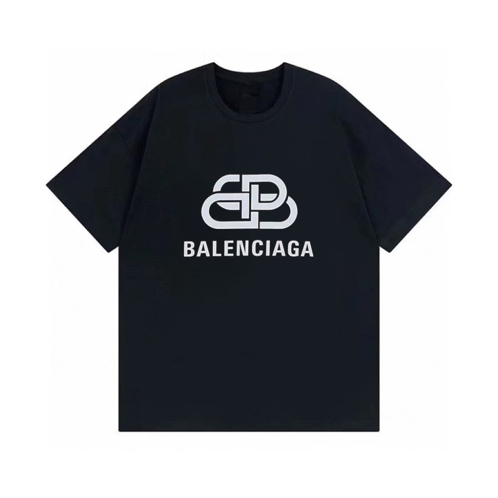 New Black Lock Logo Letter Graphic T-Shirt, Chest Print Short Sleeve Casual Tee