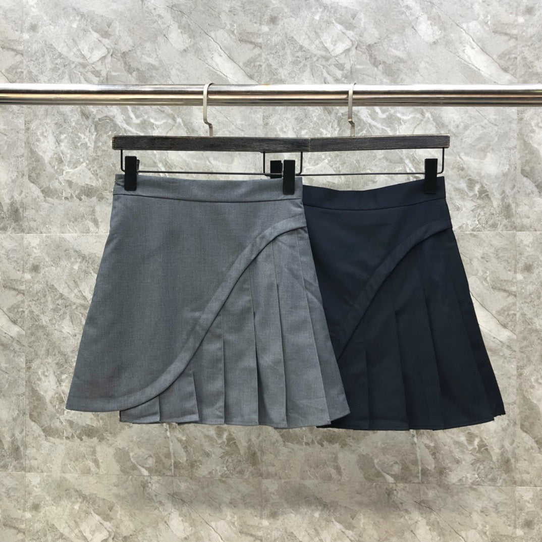 Women's High Waist Asymmetrical Patchwork Mini Skirt