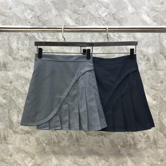 Women's High Waist Asymmetrical Patchwork Mini Skirt