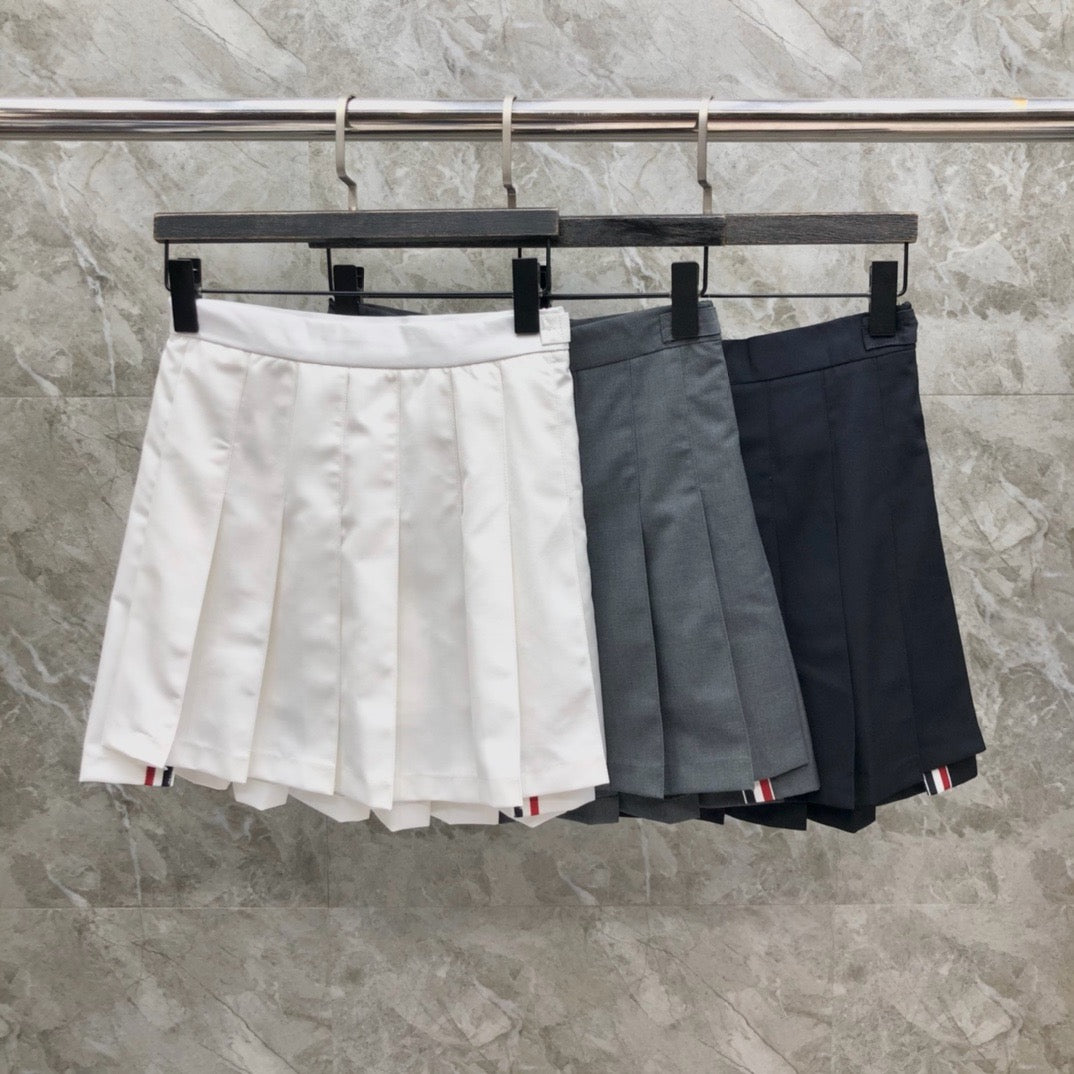 Women's High Waist High Low Ruched Mini Skirt