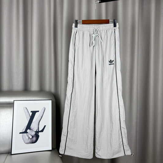 Light Gray Embroidered Logo Sweatpants Pants