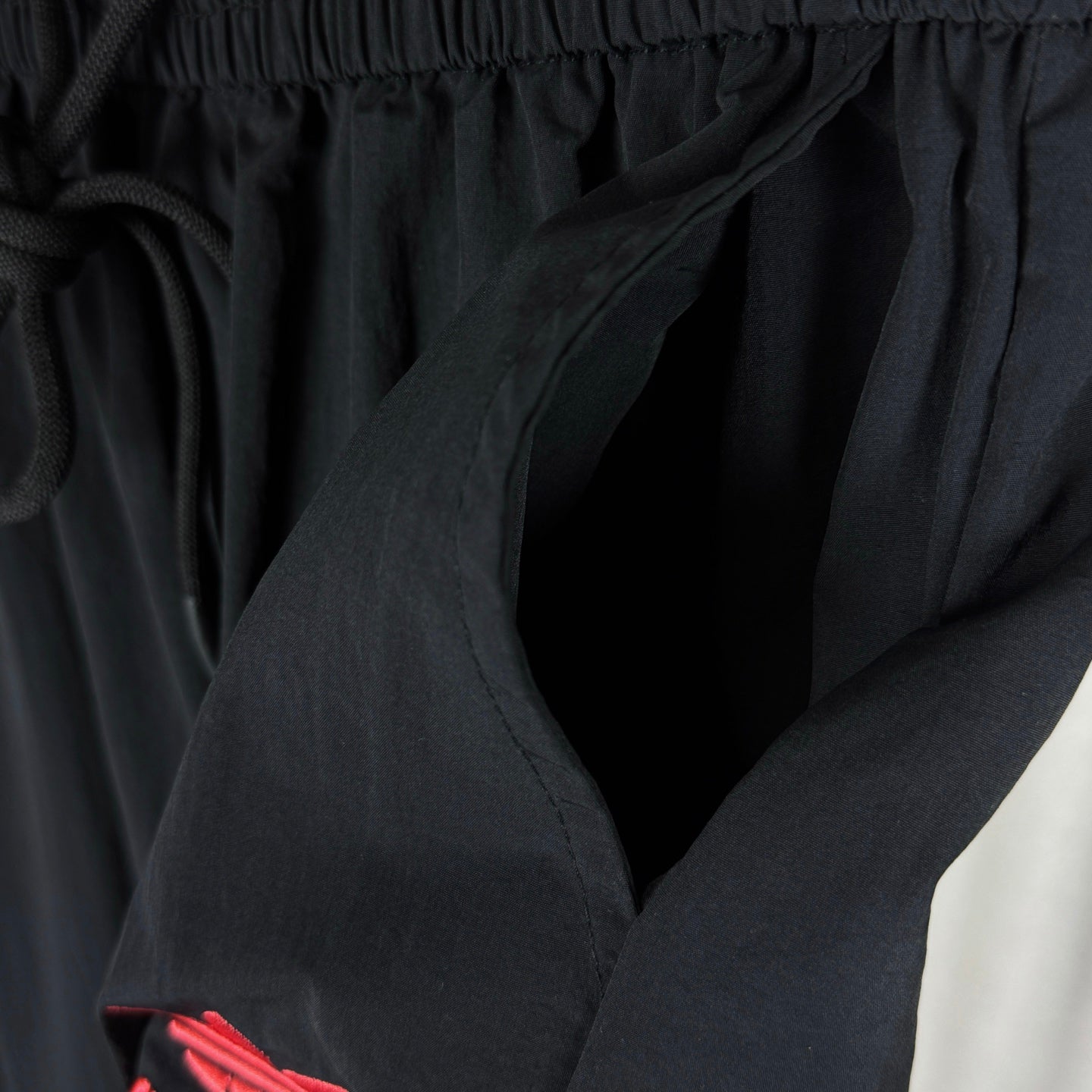 Red Striped Embroidered Logo Sweatpants Pants