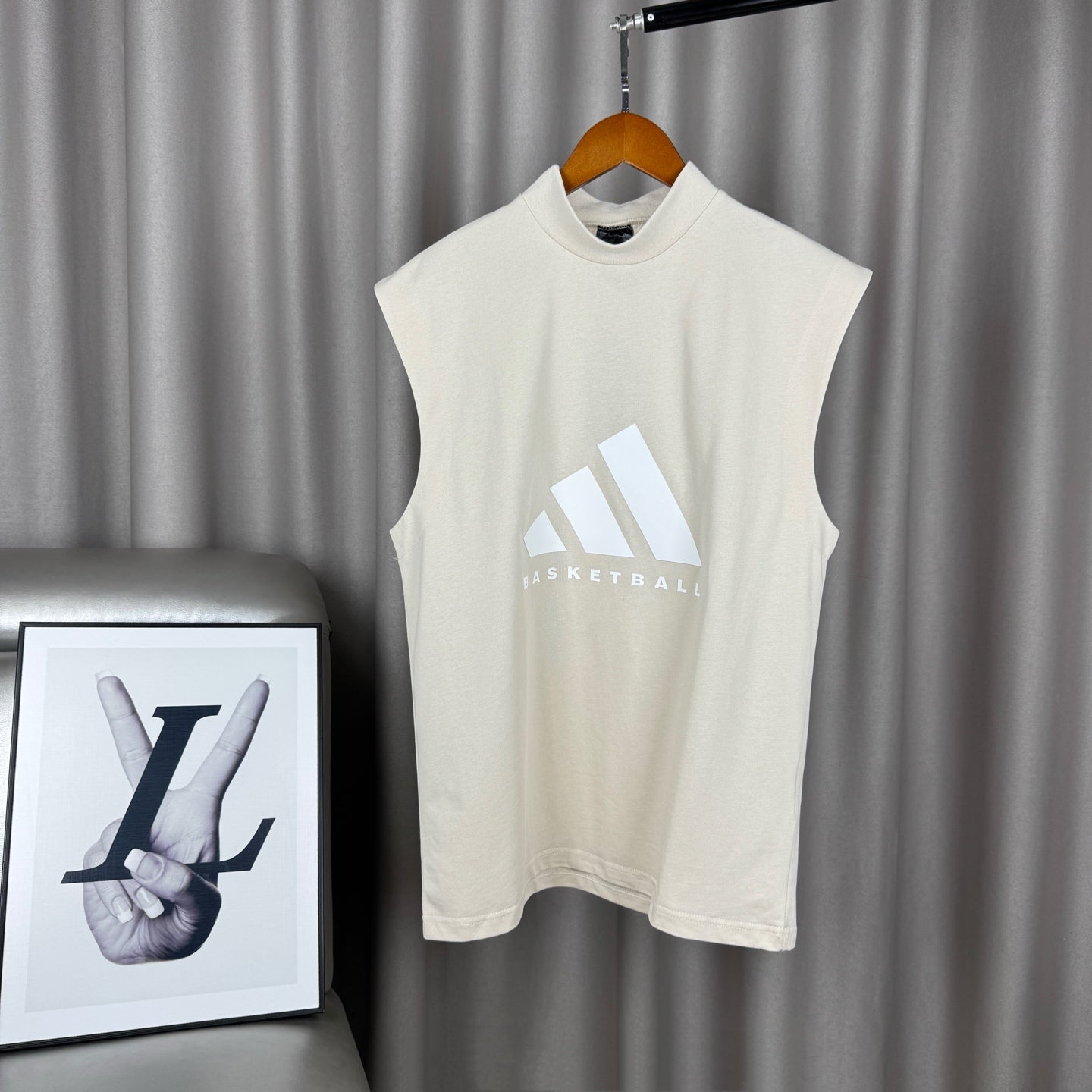 Basketball Series Mock Neck Sleeveless Tank Top