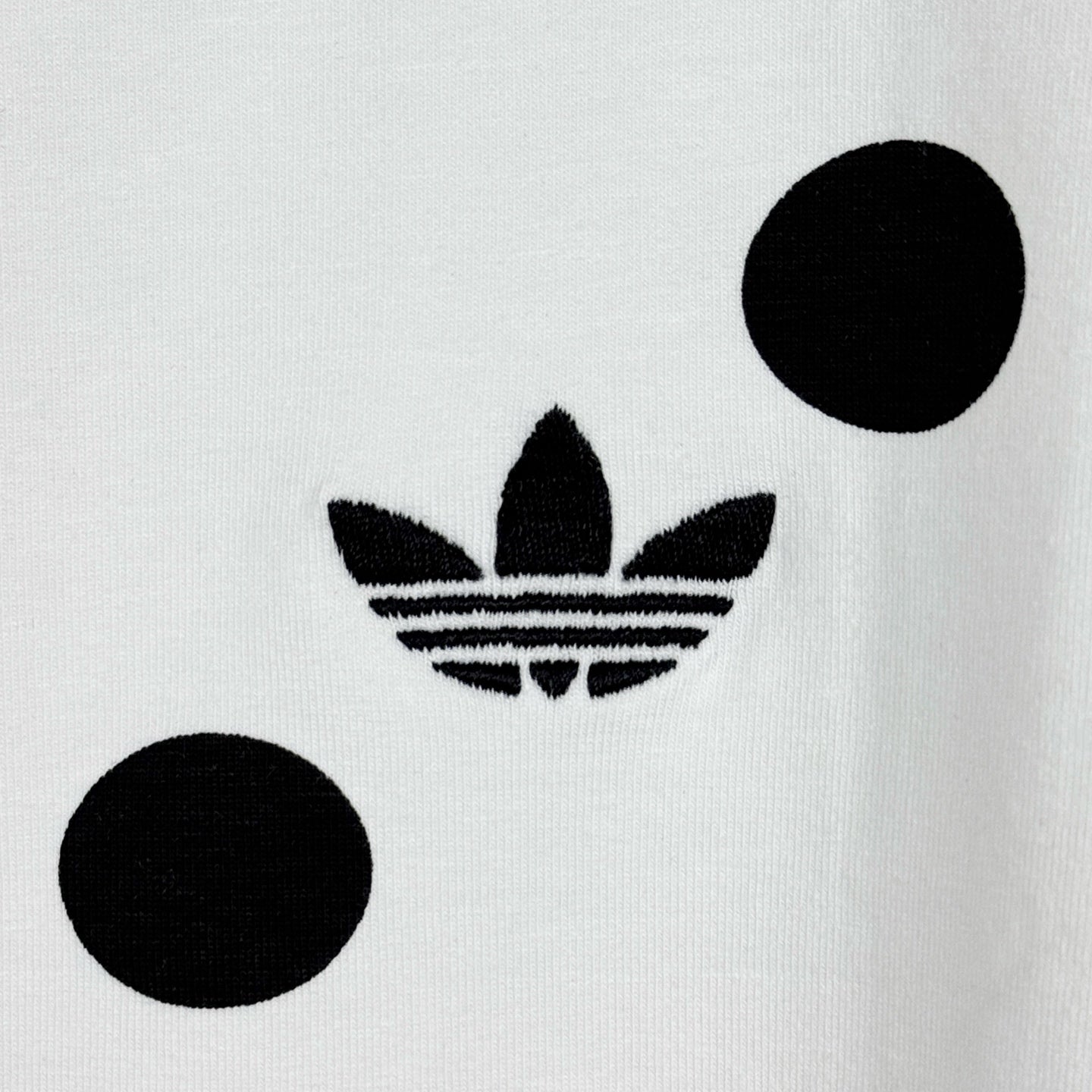 Polka Dot Color-Block Cropped Waist T-Shirt
