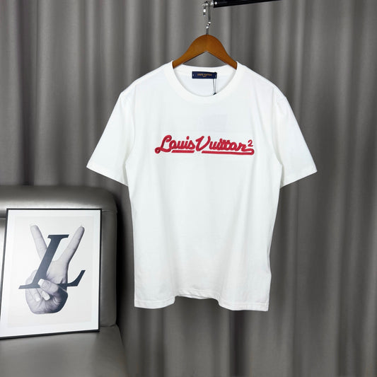 New 3D Zigzag Embroidered Crew Neck T-Shirt Unisex