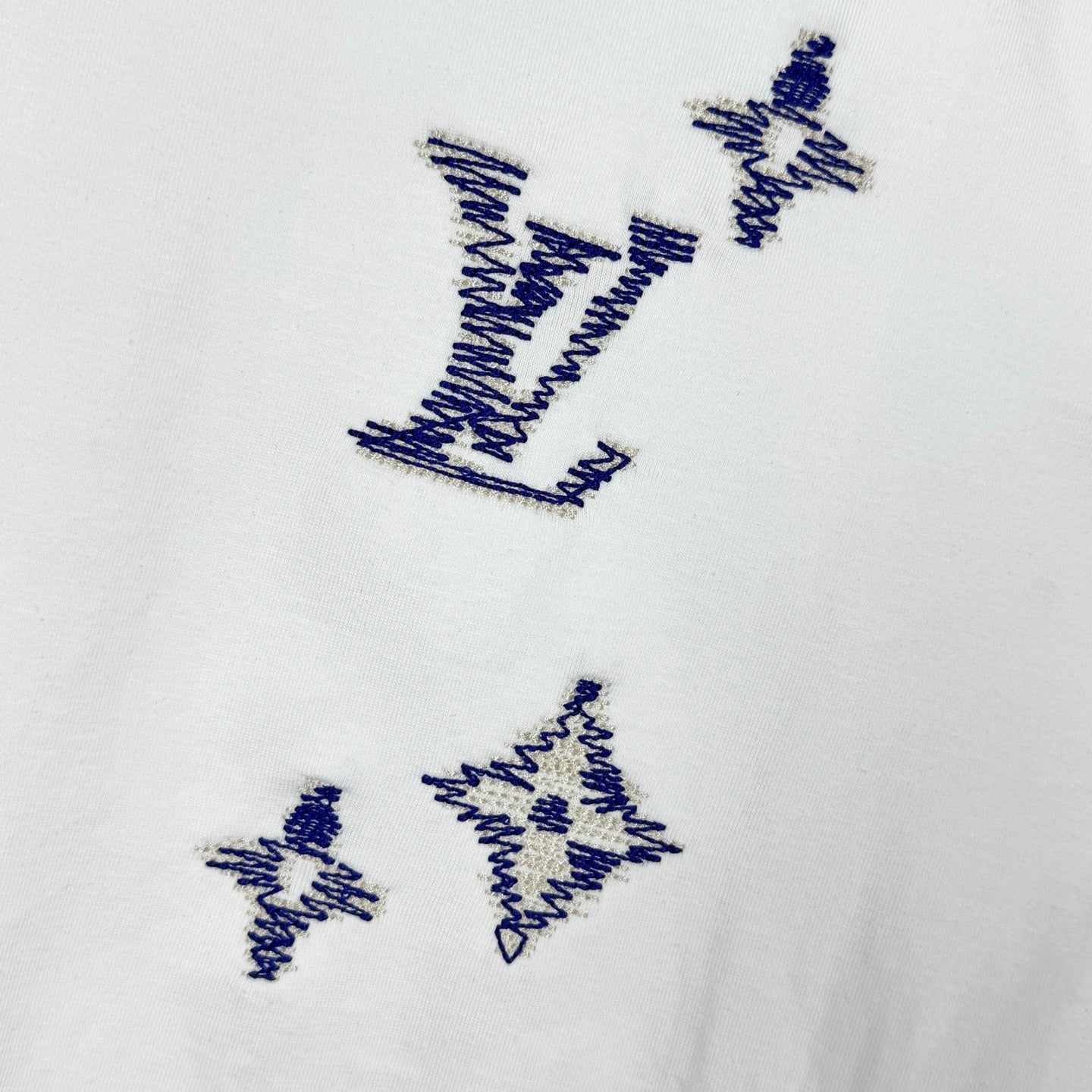 New Trompe L'Oeil Embroidered Short Sleeve T-Shirt Unisex