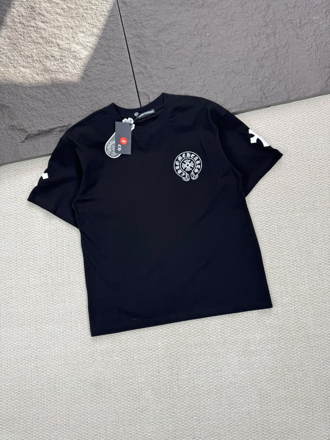 Chrome Hearts CH Cross Sanskrit Graphic Short Sleeve T-Shirt