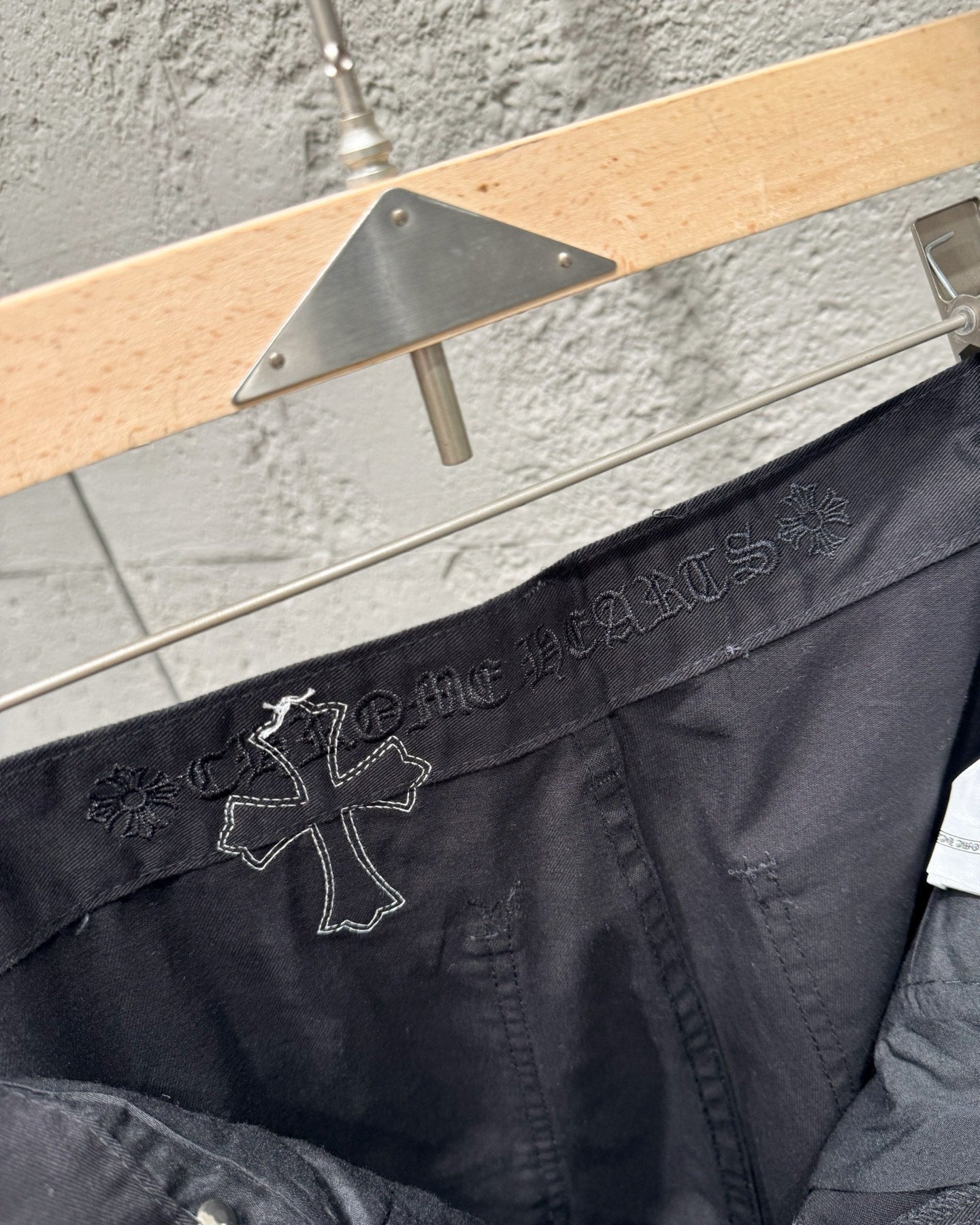 Chrome Hearts Blue Cross Patch Couple Washed Denim Jeans