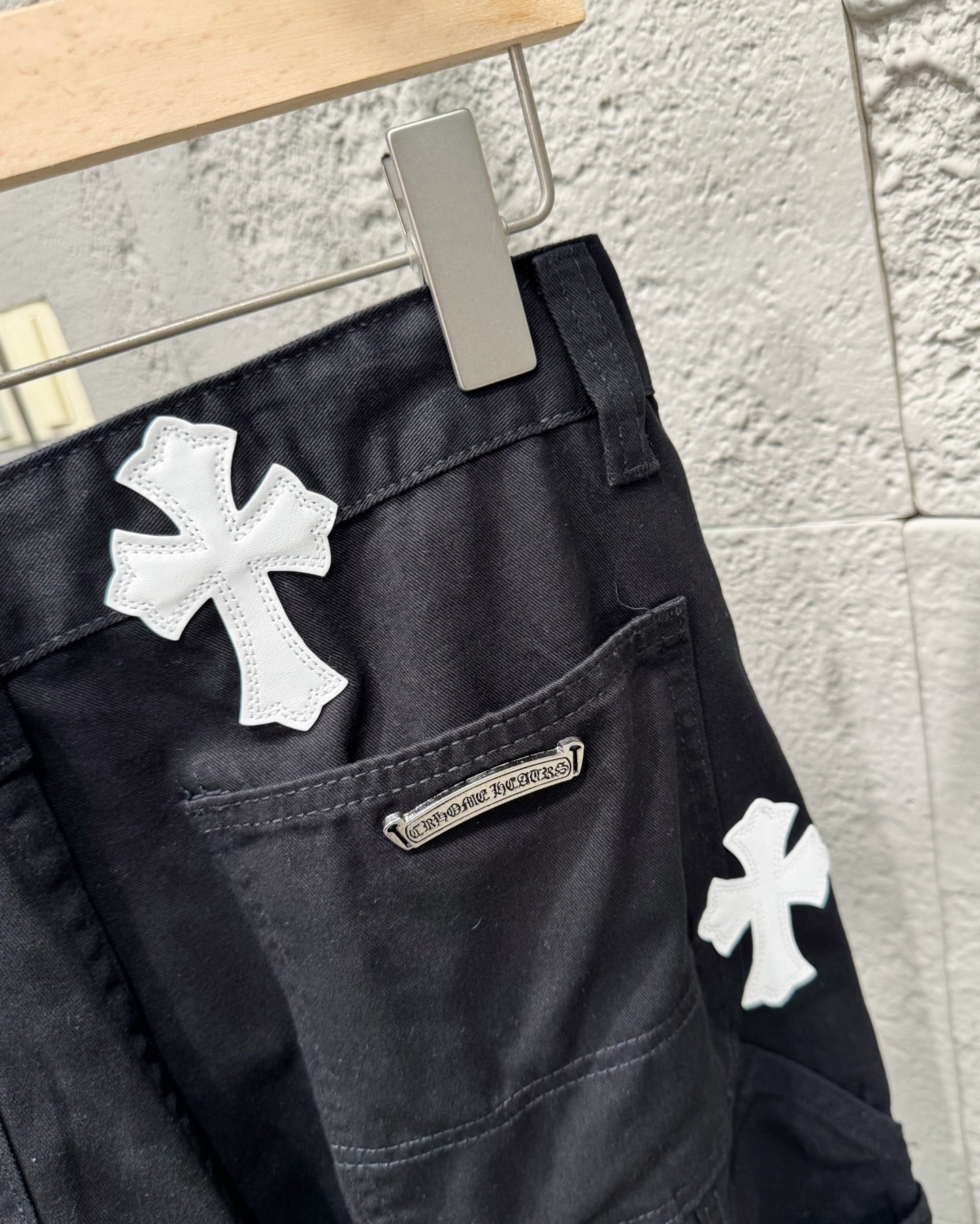 Chrome Hearts Blue Cross Patch Couple Washed Denim Jeans