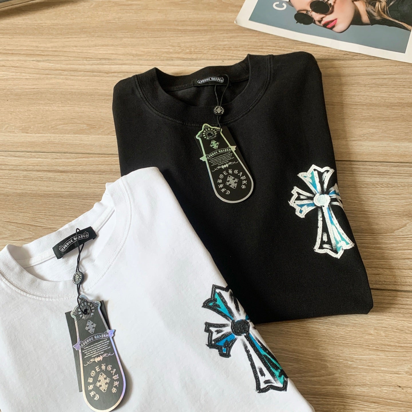 Chrome Hearts Embroidered Cotton Couple Short Sleeve T-Shirt