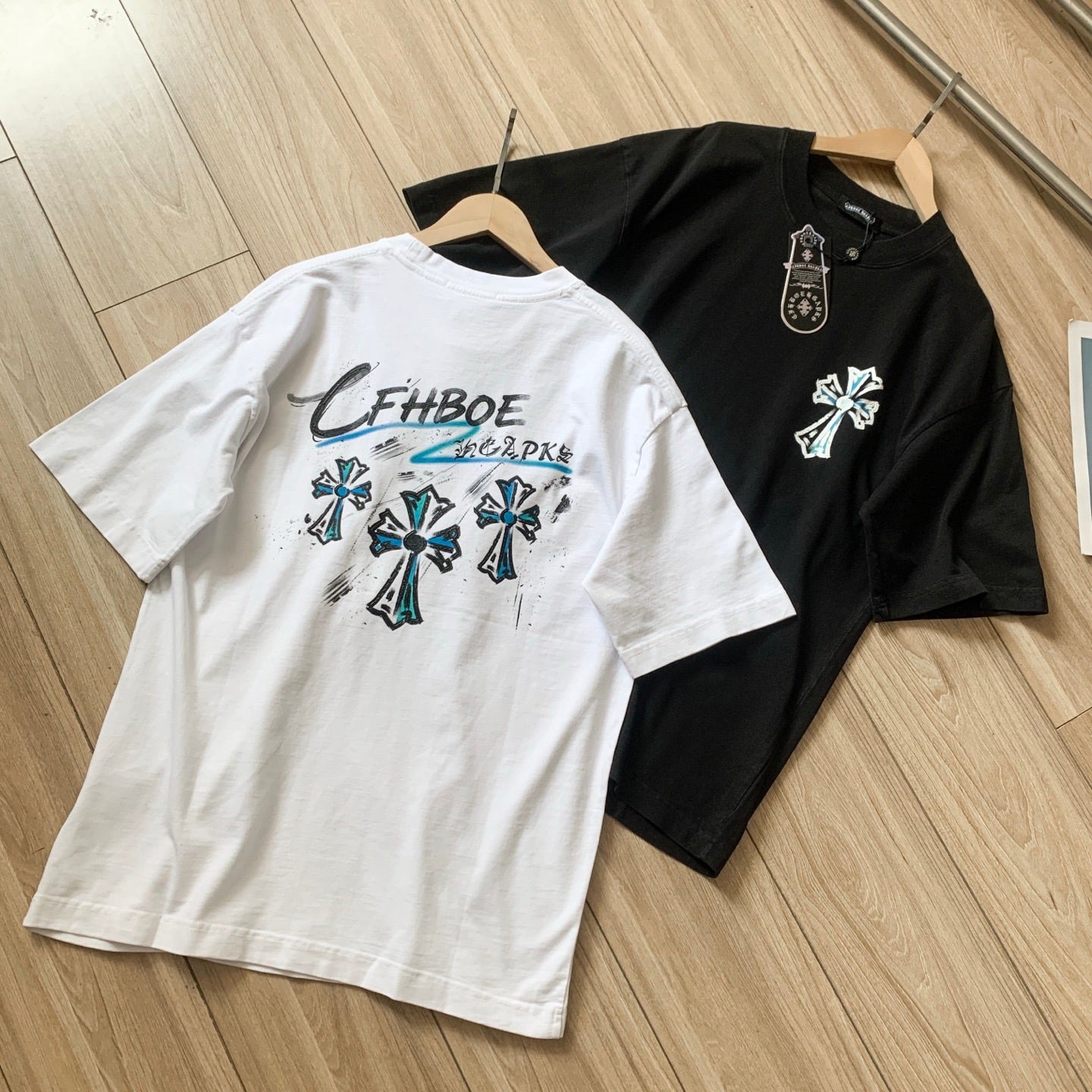 Chrome Hearts Embroidered Cotton Couple Short Sleeve T-Shirt