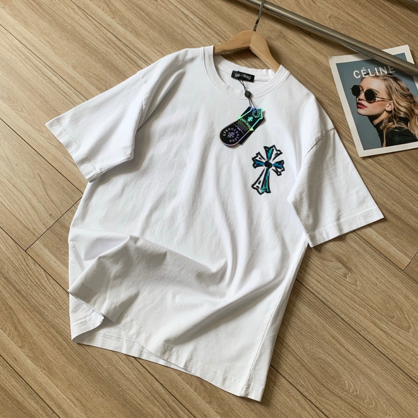 Chrome Hearts Embroidered Cotton Couple Short Sleeve T-Shirt