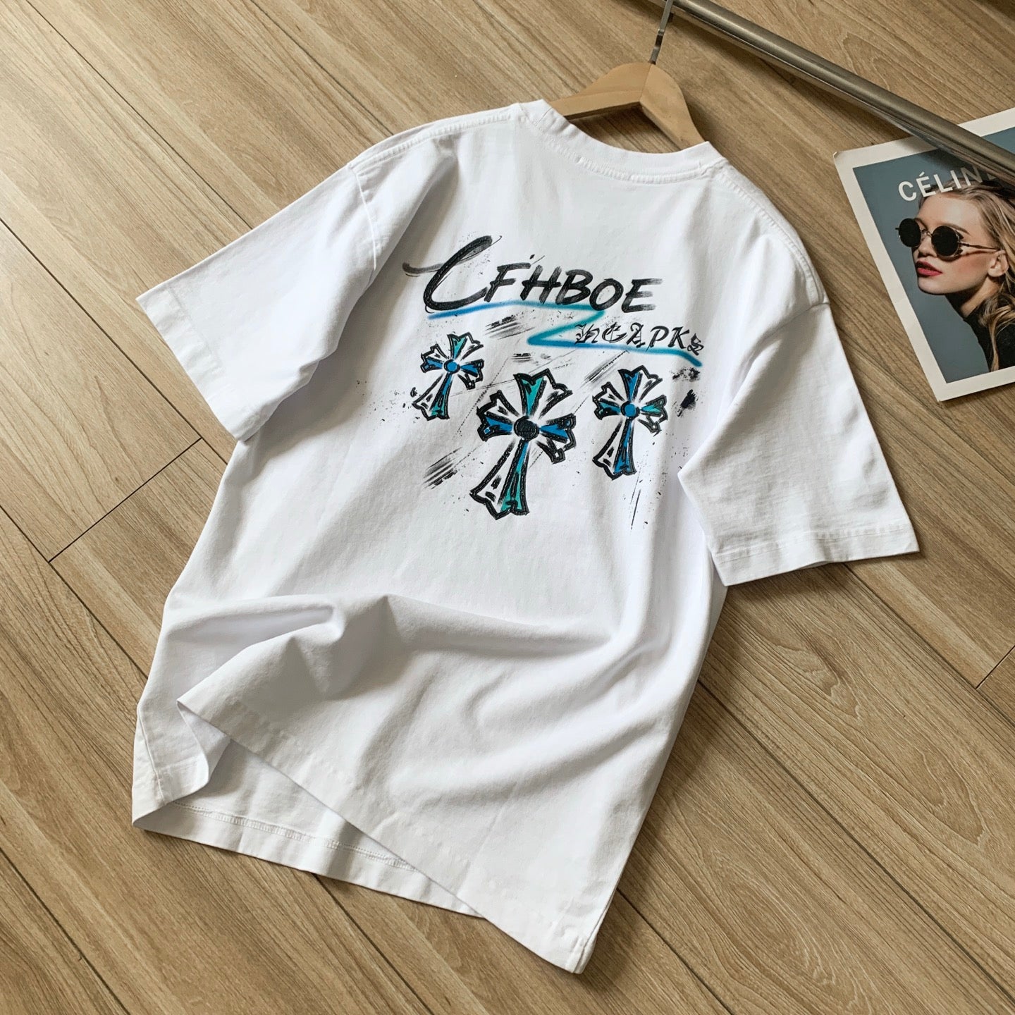 Chrome Hearts Embroidered Cotton Couple Short Sleeve T-Shirt