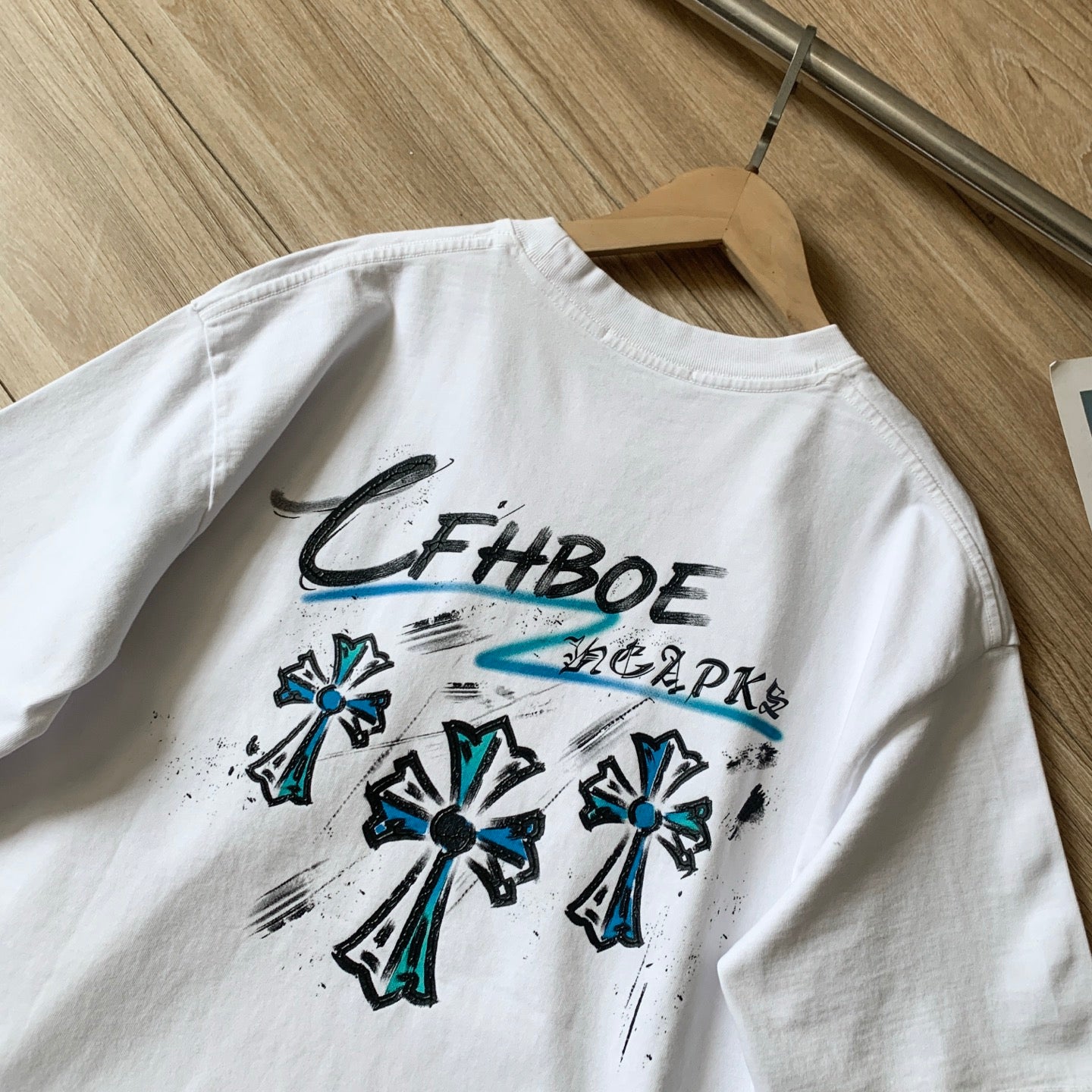 Chrome Hearts Embroidered Cotton Couple Short Sleeve T-Shirt
