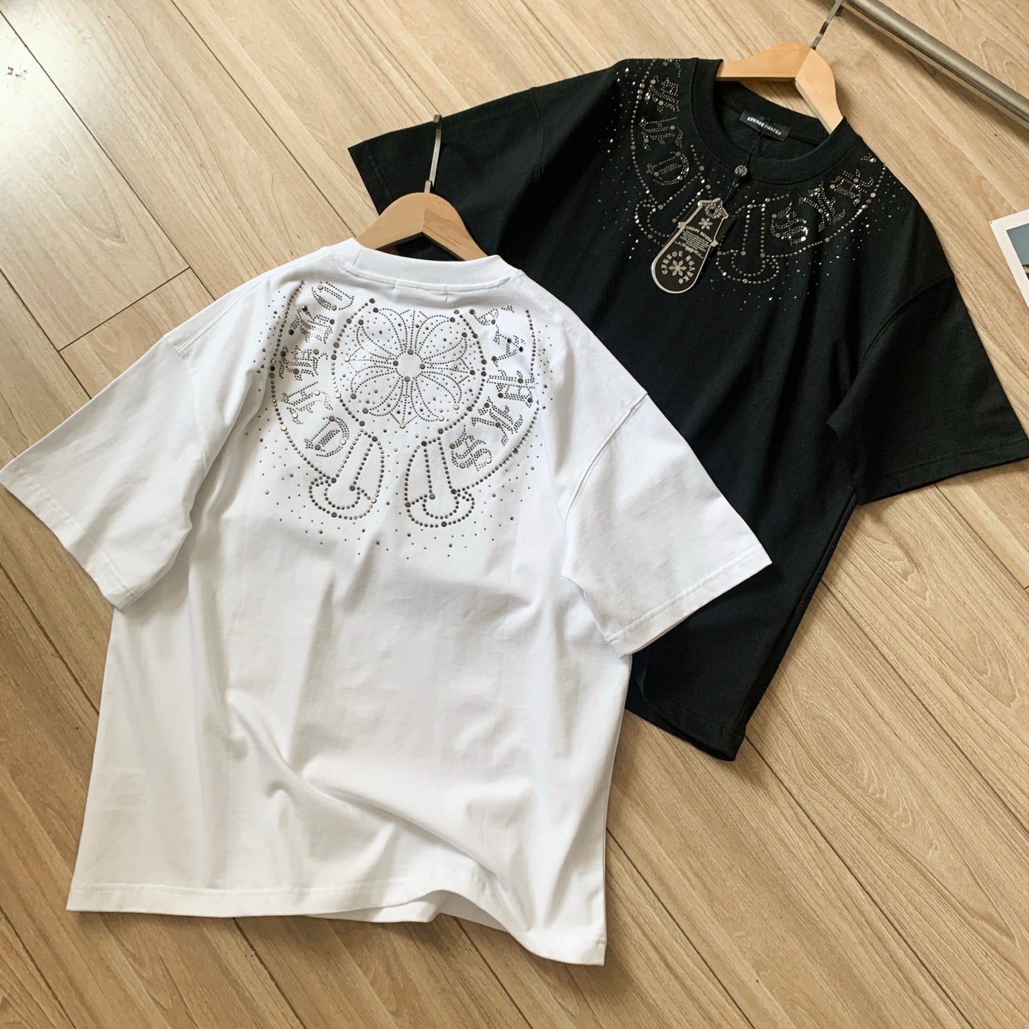 Chrome Hearts Burnout Heavy Embroidery Cotton Short Sleeve T-Shirt