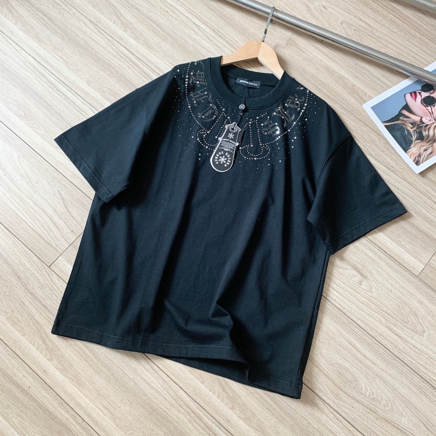 Chrome Hearts Burnout Heavy Embroidery Cotton Short Sleeve T-Shirt