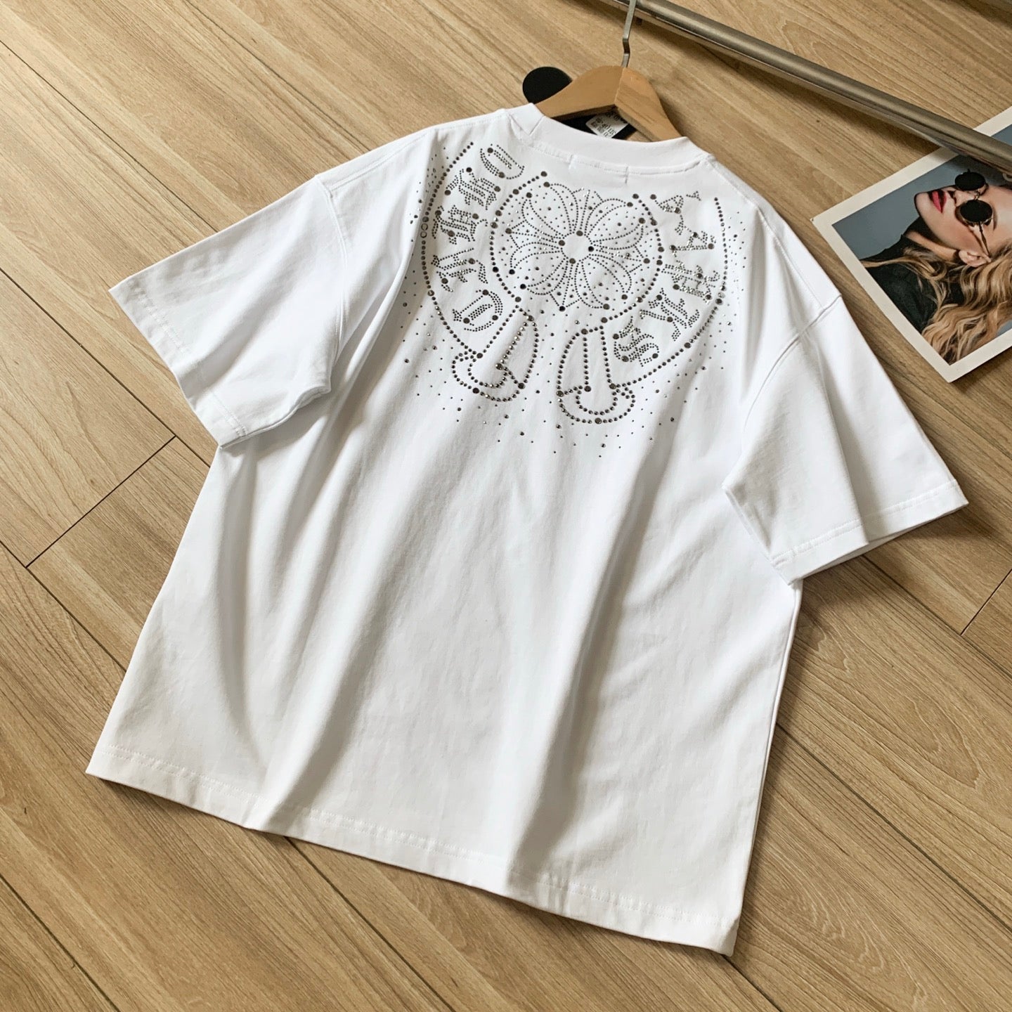 Chrome Hearts Burnout Heavy Embroidery Cotton Short Sleeve T-Shirt