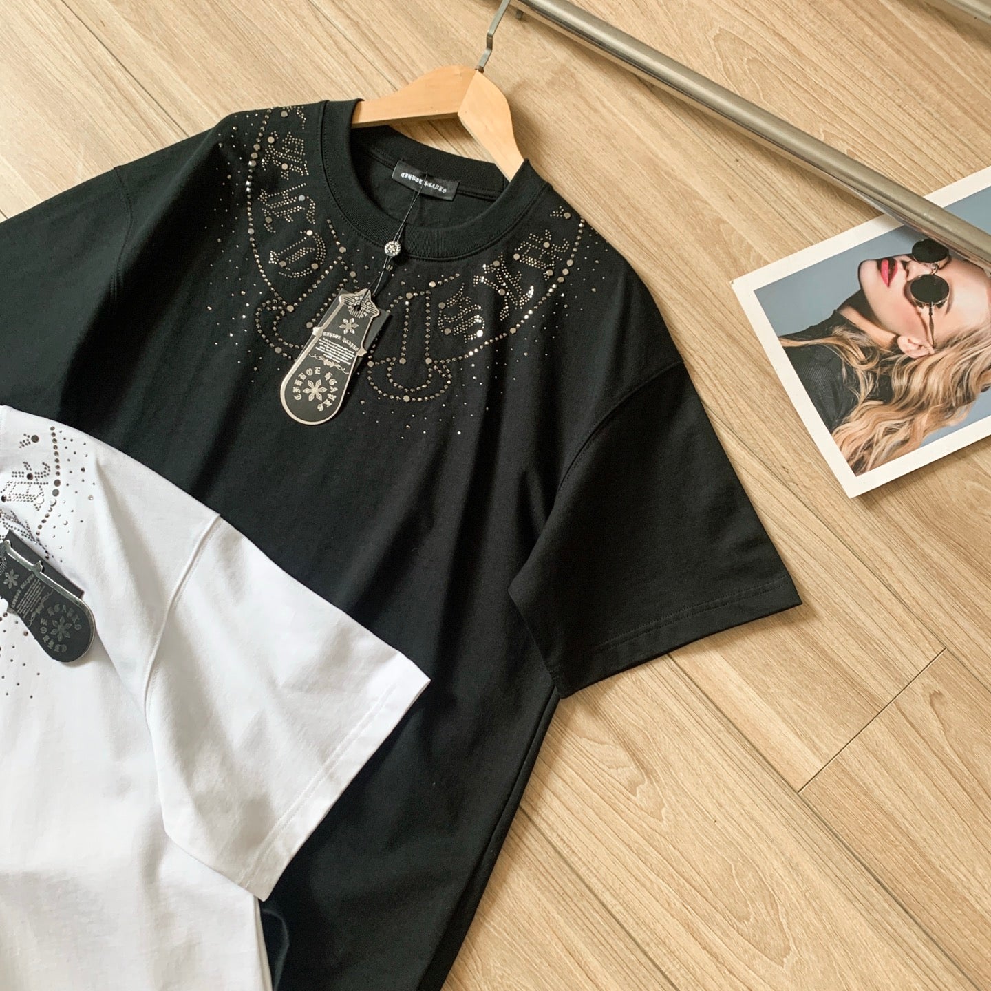 Chrome Hearts Burnout Heavy Embroidery Cotton Short Sleeve T-Shirt