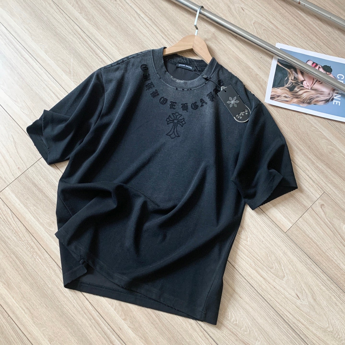 Chrome Hearts Heavyweight Washed Double-Yarn Cotton Couple Short Sleeve T-Shirt