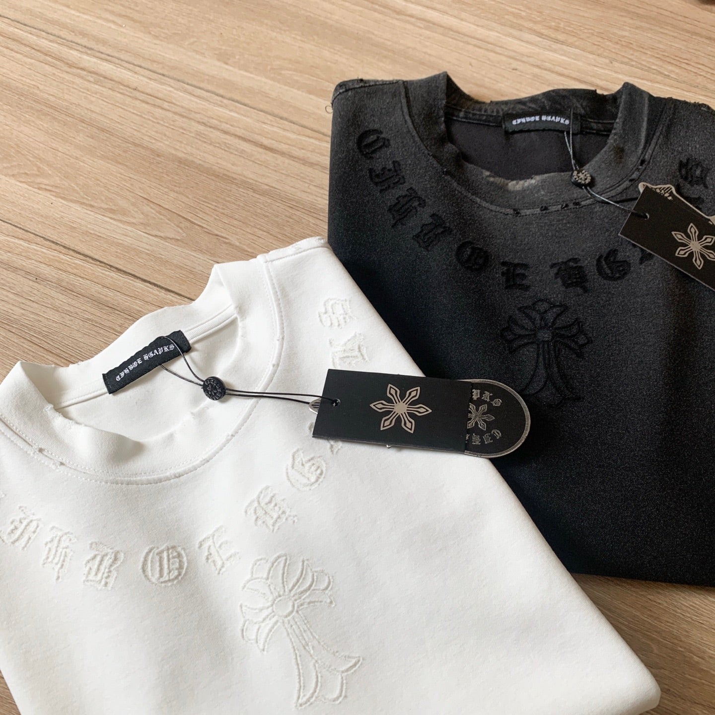 Chrome Hearts Heavyweight Washed Double-Yarn Cotton Couple Short Sleeve T-Shirt