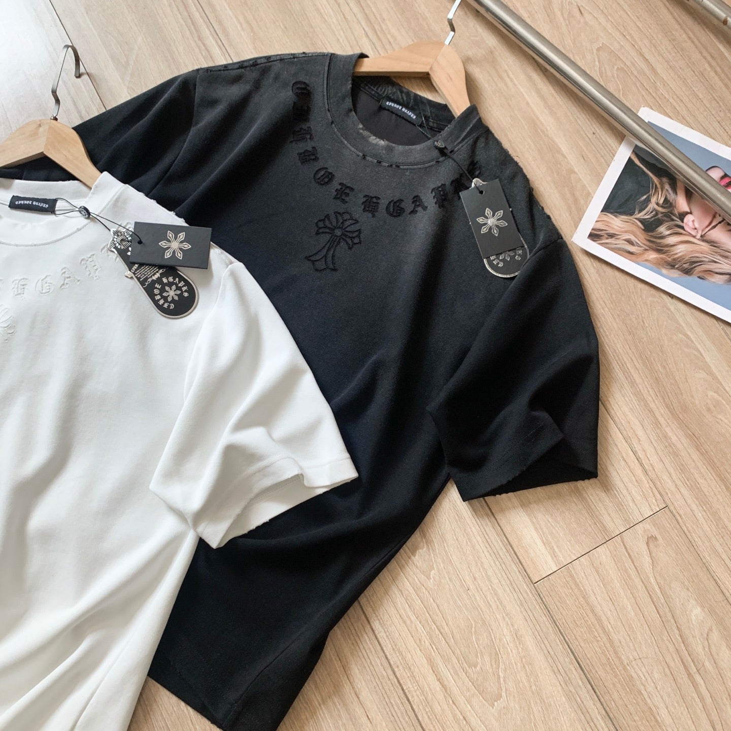 Chrome Hearts Heavyweight Washed Double-Yarn Cotton Couple Short Sleeve T-Shirt