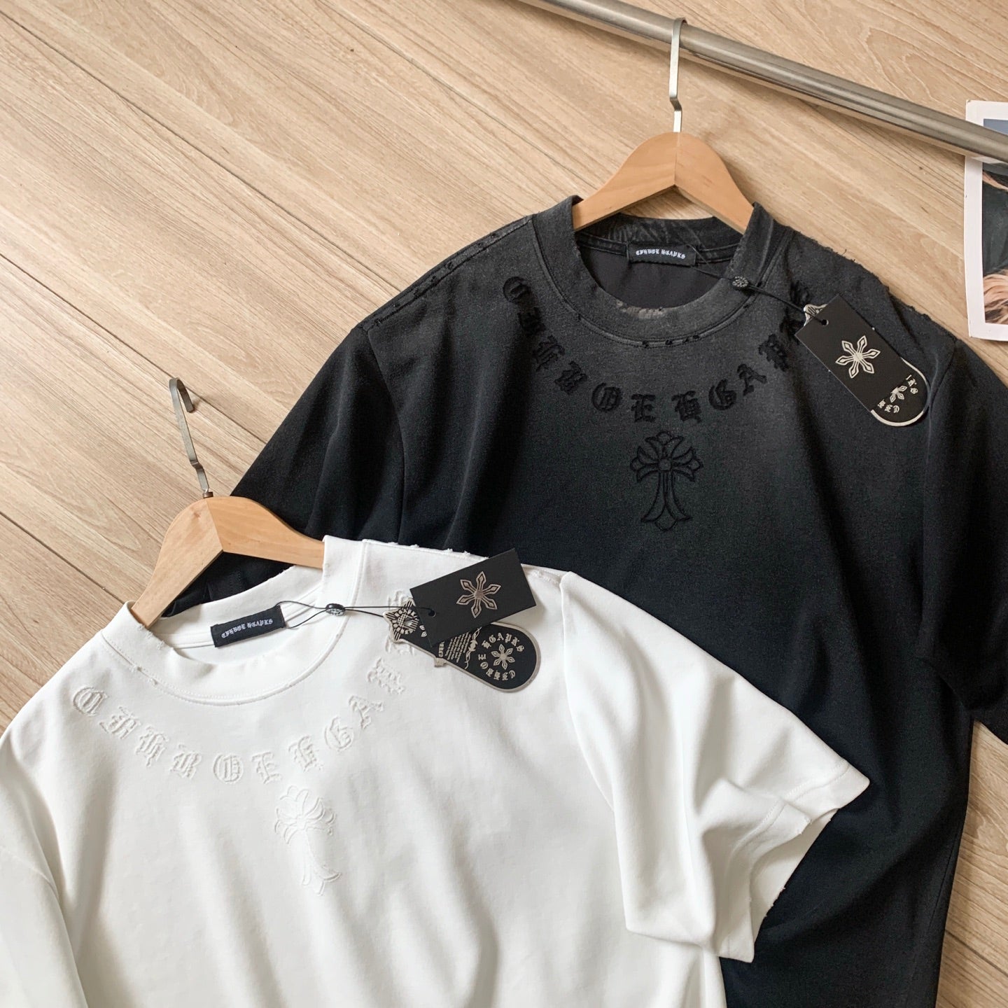 Chrome Hearts Heavyweight Washed Double-Yarn Cotton Couple Short Sleeve T-Shirt