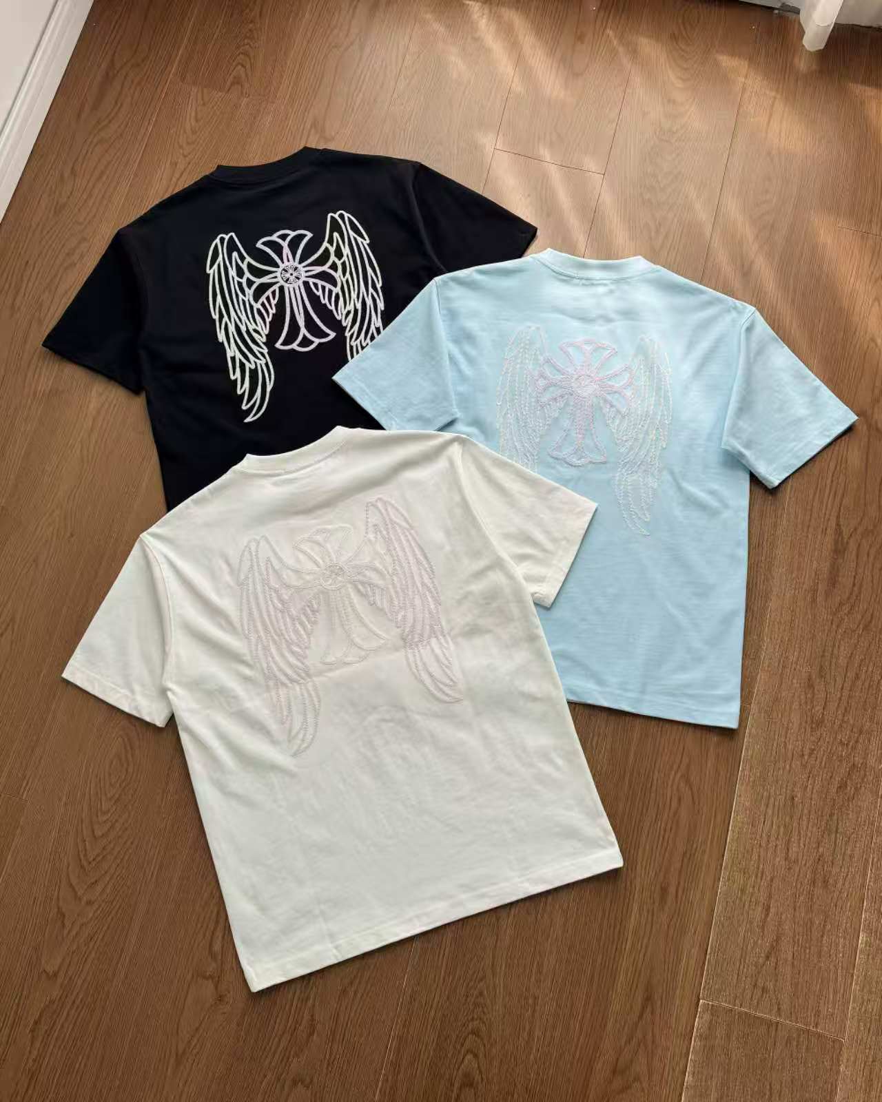 Chrome Hearts Heavy Embroidery Craft Short Sleeve T-Shirt – 3 Colors Available