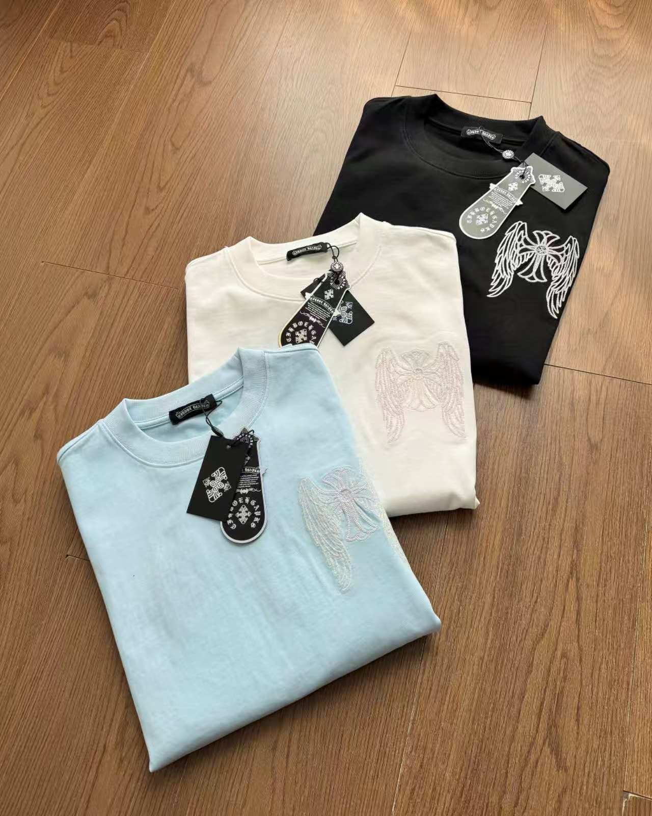 Chrome Hearts Heavy Embroidery Craft Short Sleeve T-Shirt – 3 Colors Available