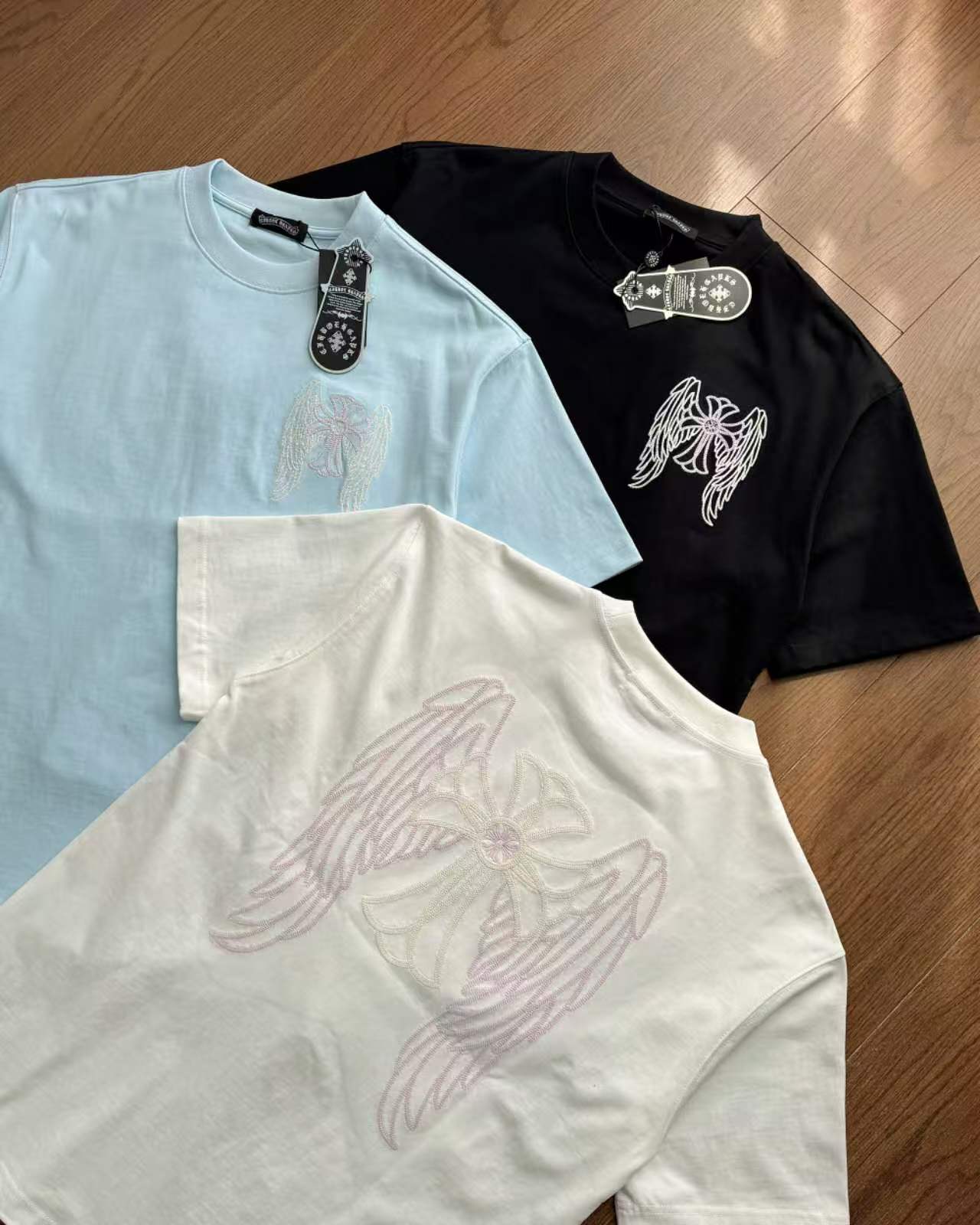 Chrome Hearts Heavy Embroidery Craft Short Sleeve T-Shirt – 3 Colors Available