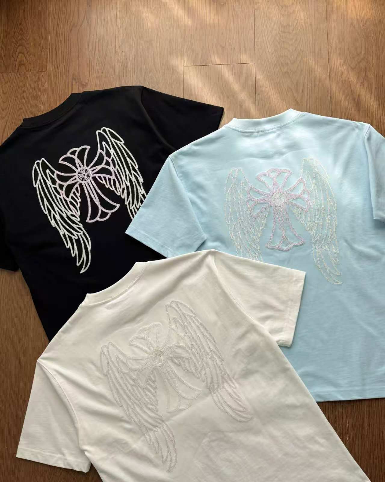 Chrome Hearts Heavy Embroidery Craft Short Sleeve T-Shirt – 3 Colors Available