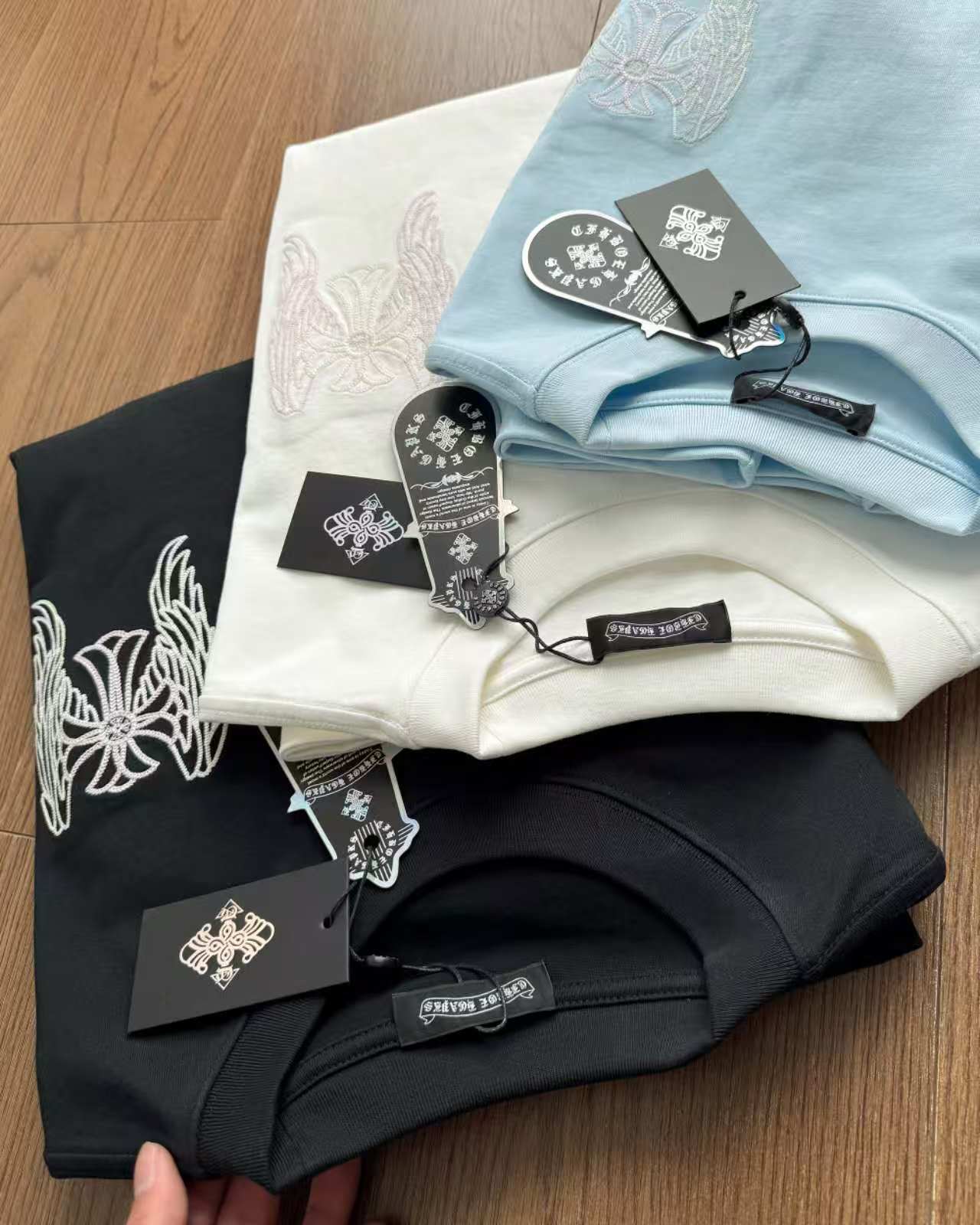 Chrome Hearts Heavy Embroidery Craft Short Sleeve T-Shirt – 3 Colors Available