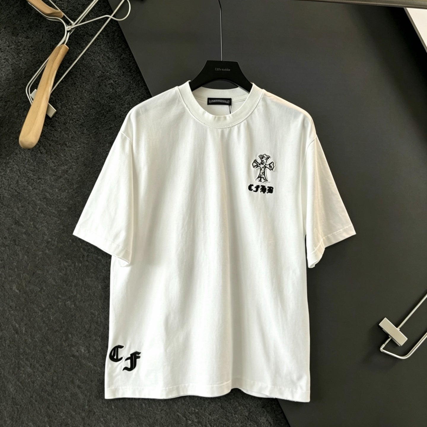 Chrome Hearts 2026 New Horseshoe Embroidered Short Sleeve T-Shirt