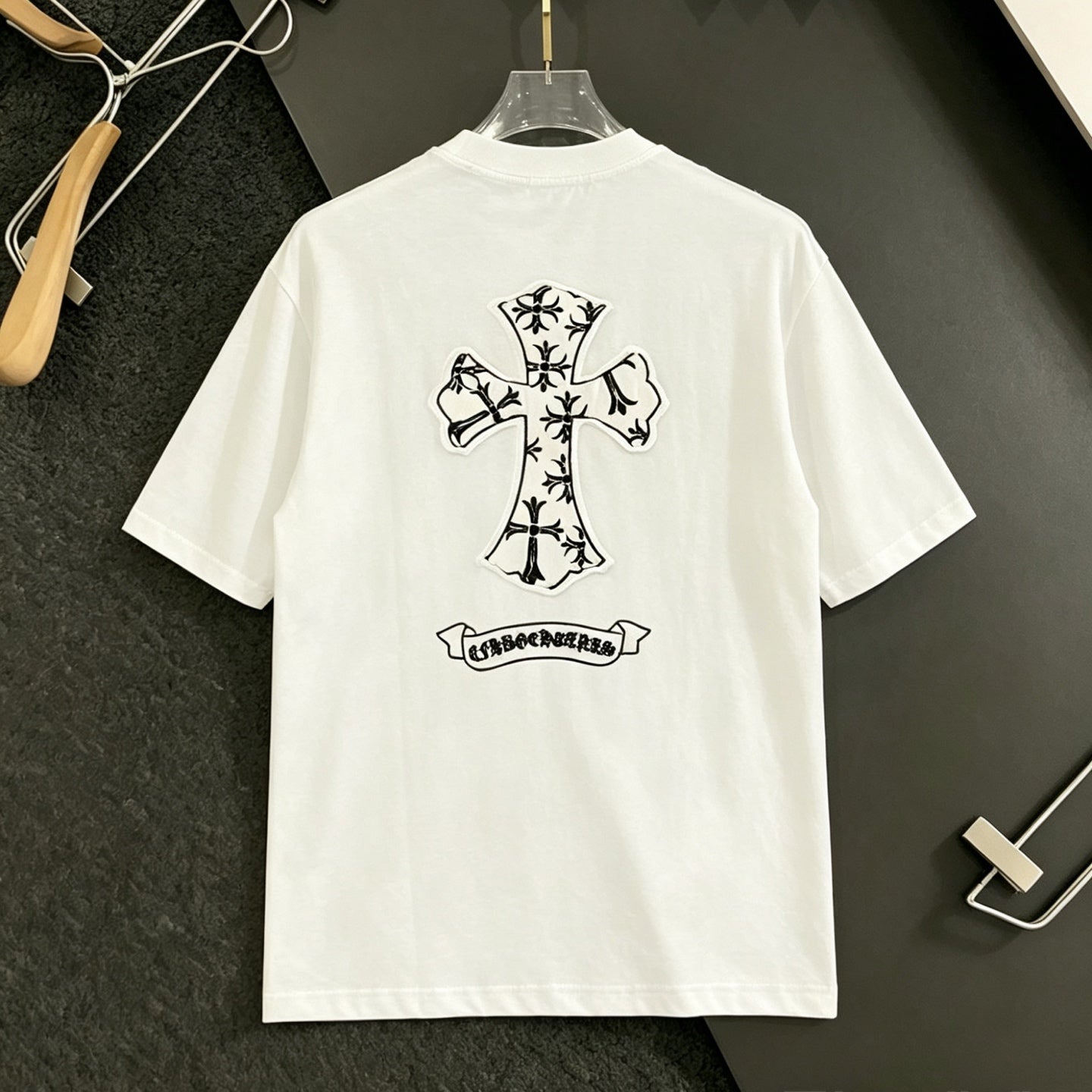Chrome Hearts 2026 New Horseshoe Embroidered Short Sleeve T-Shirt