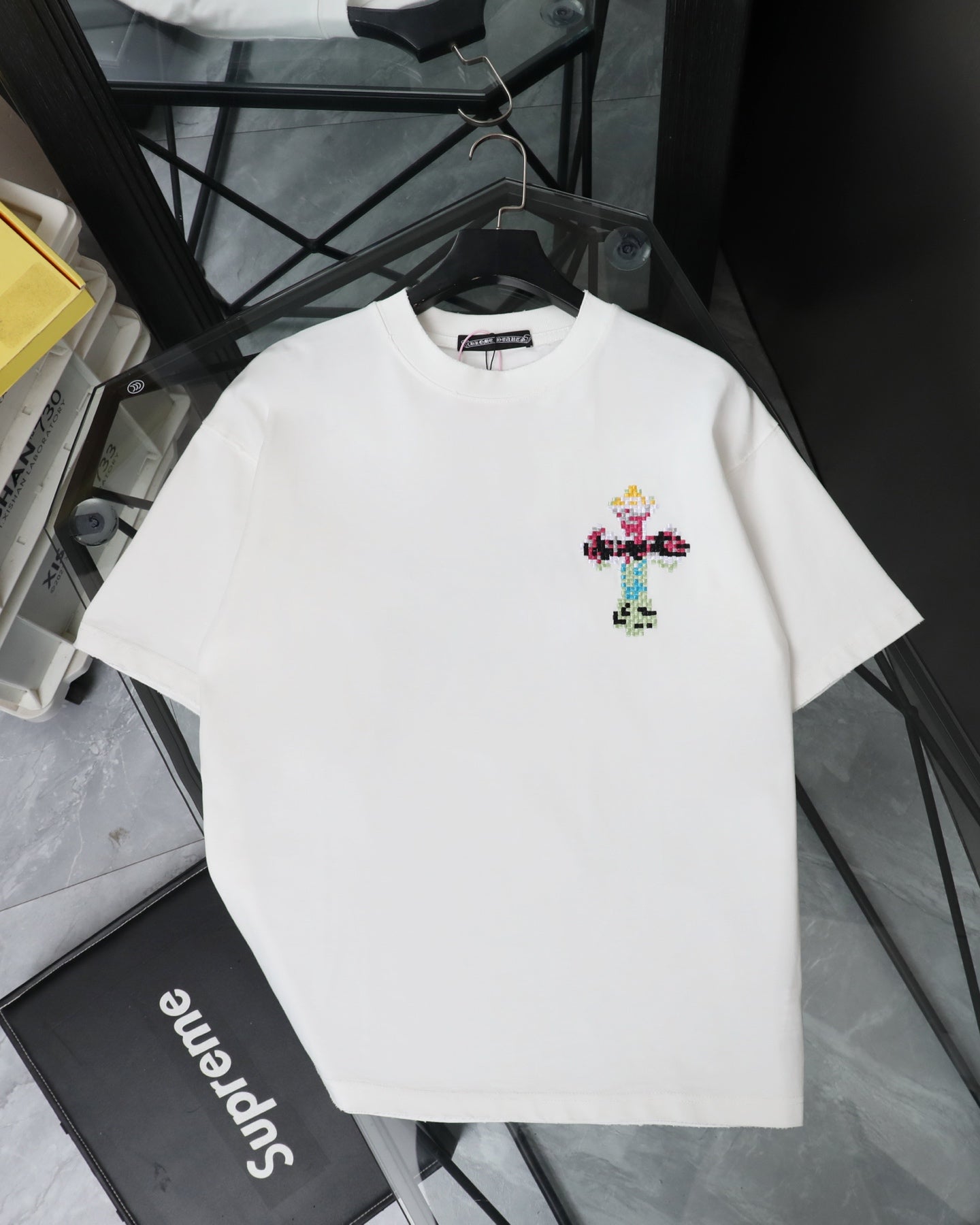 Chrome Hearts 26SS New Pixel-Style Short Sleeve T-Shirt