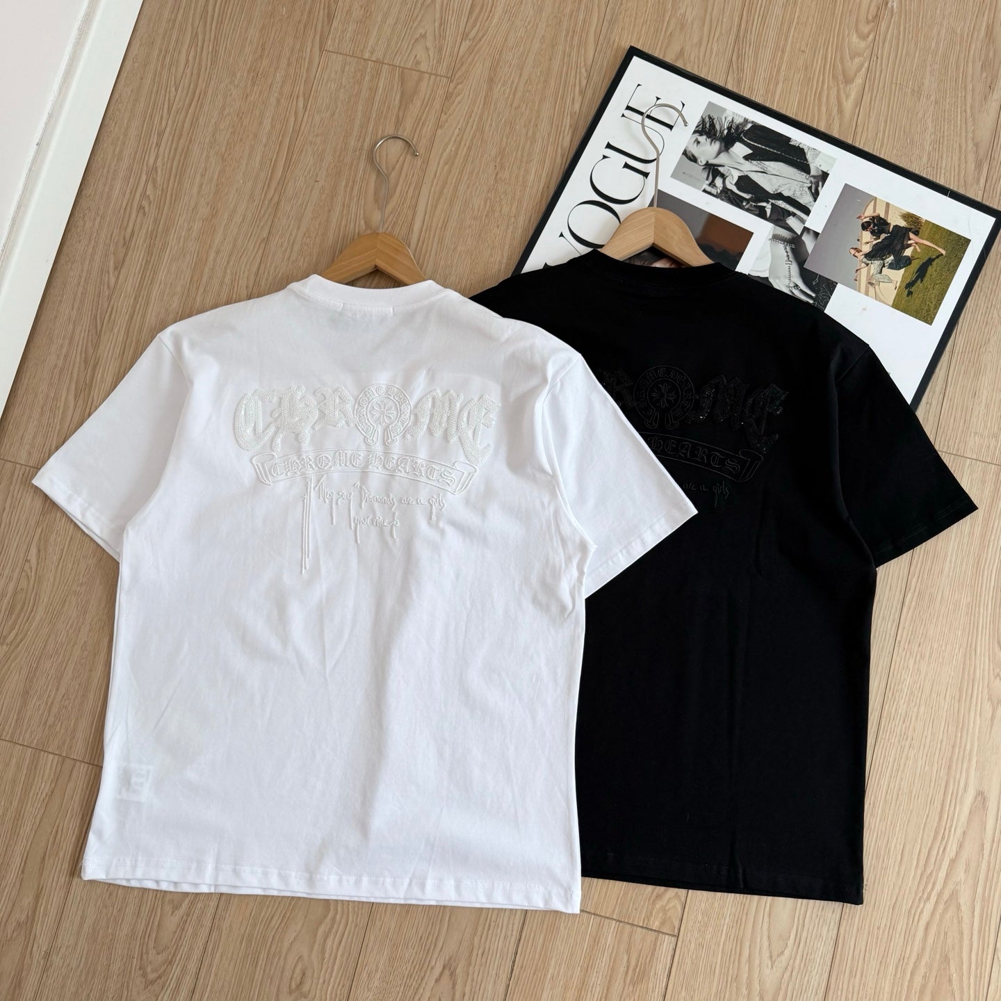 Chrome Hearts 3D Embossed Logo Short Sleeve T-Shirt