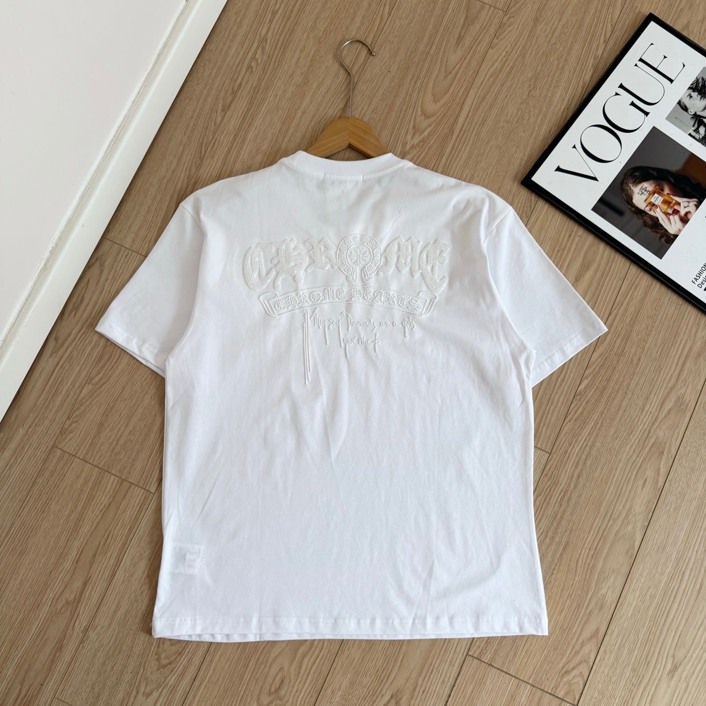 Chrome Hearts 3D Embossed Logo Short Sleeve T-Shirt