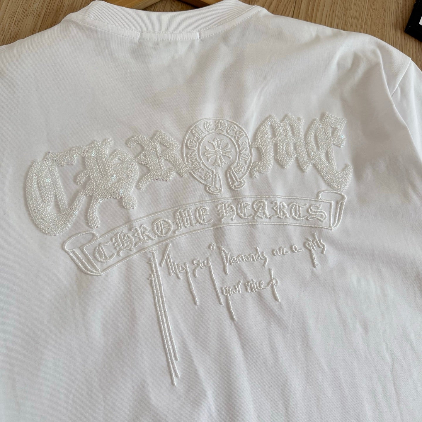 Chrome Hearts 3D Embossed Logo Short Sleeve T-Shirt