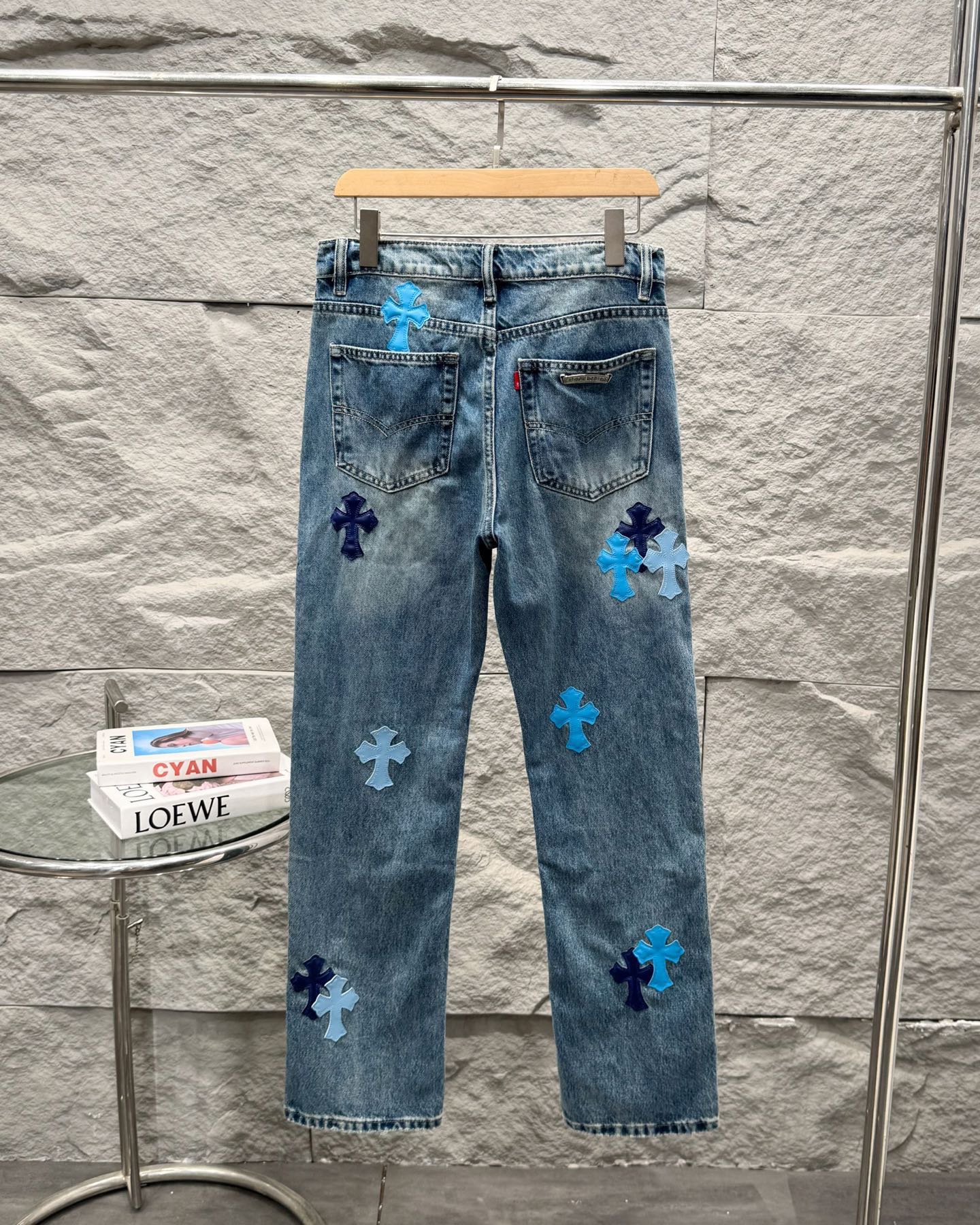 Chrome Hearts New Classic Blue Cross Denim Jeans