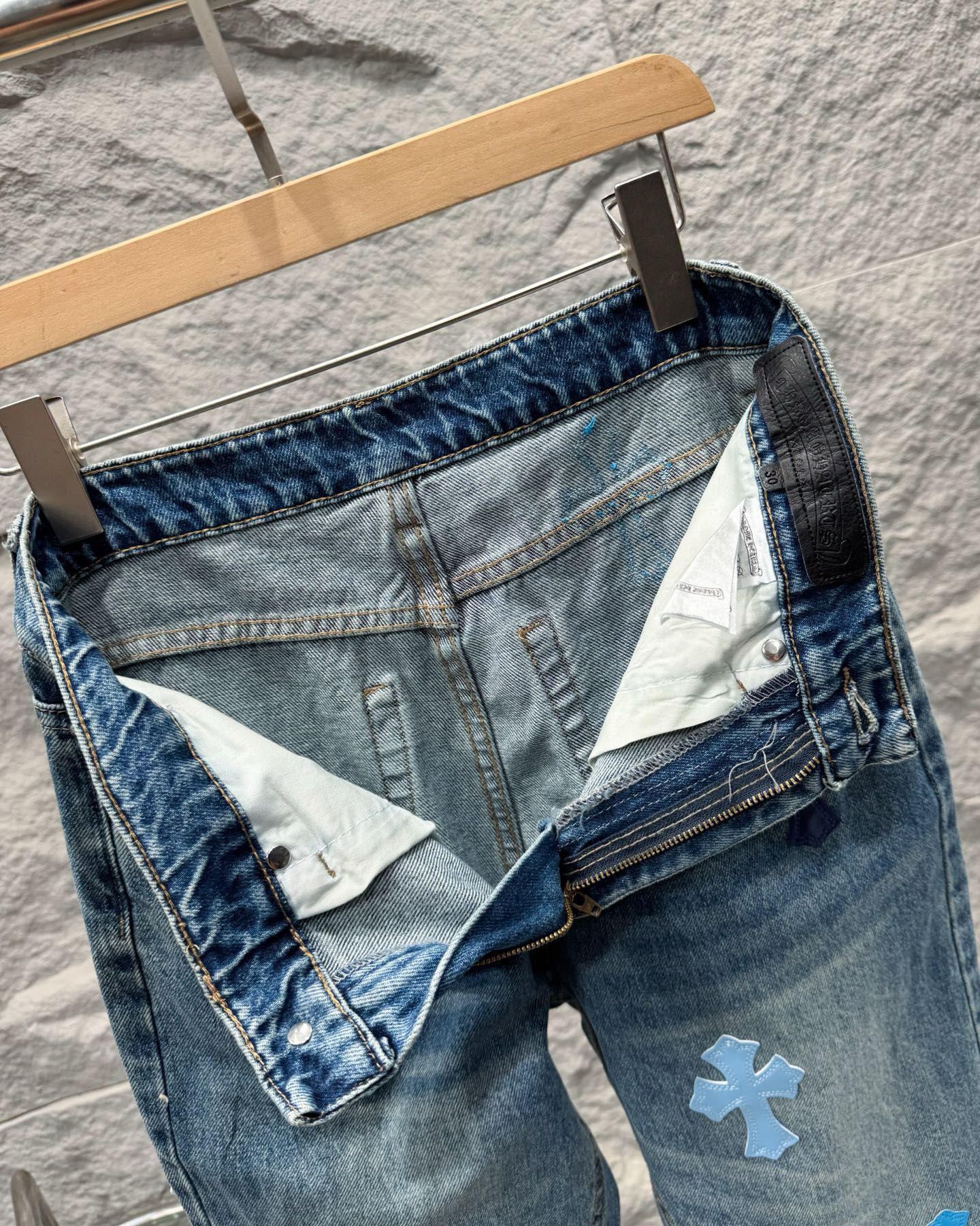 Chrome Hearts New Classic Blue Cross Denim Jeans
