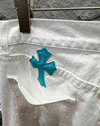Chrome Hearts Ice Blue Cross Relaxed Fit Denim Jeans KB30