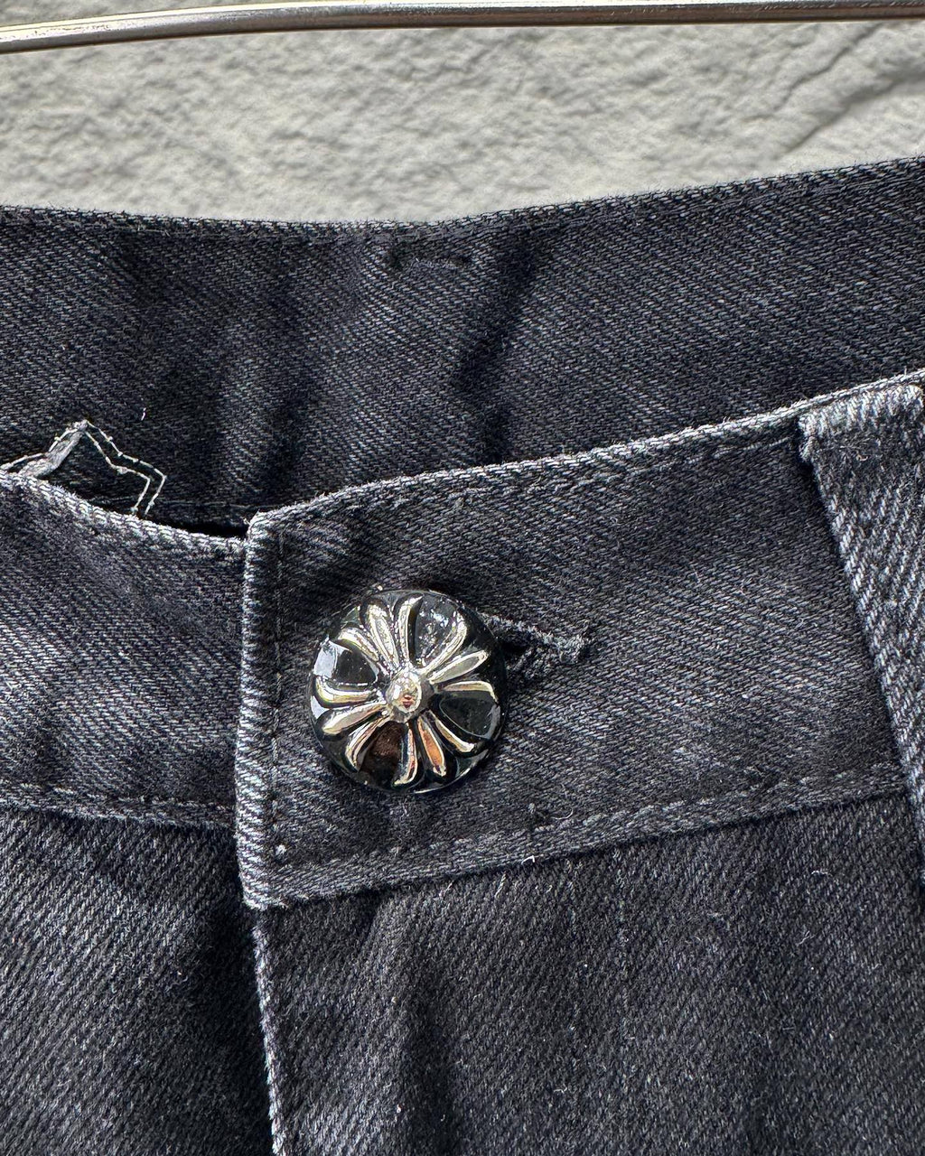 Chrome Hearts New York Limited Edition Leather Patch Straight-Leg Denim Jeans KN28