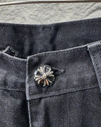 Chrome Hearts New York Limited Edition Leather Patch Straight-Leg Denim Jeans KN28