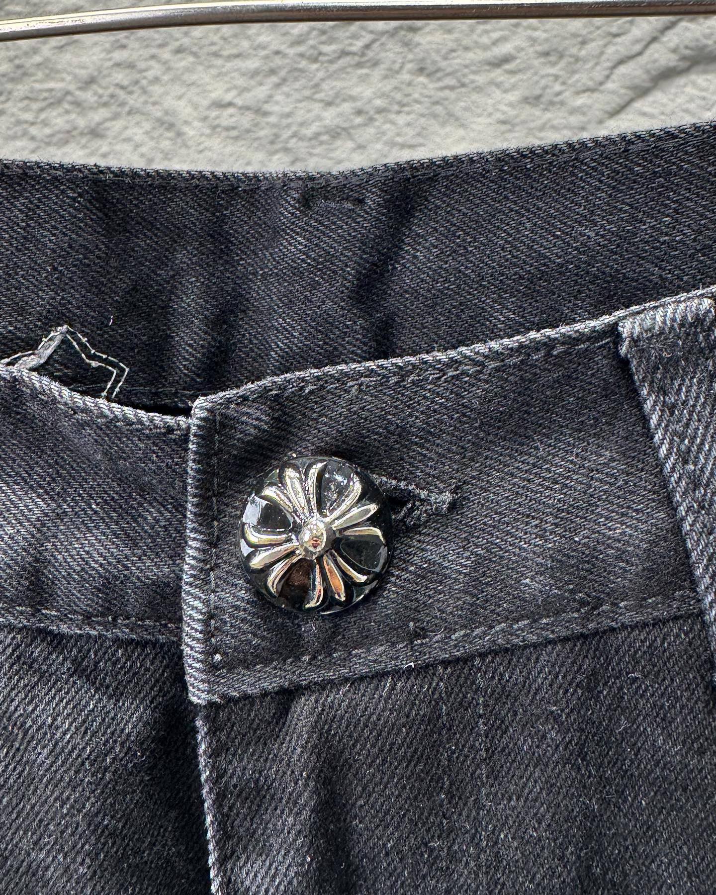 Chrome Hearts New York Limited Edition Leather Patch Straight-Leg Denim Jeans
