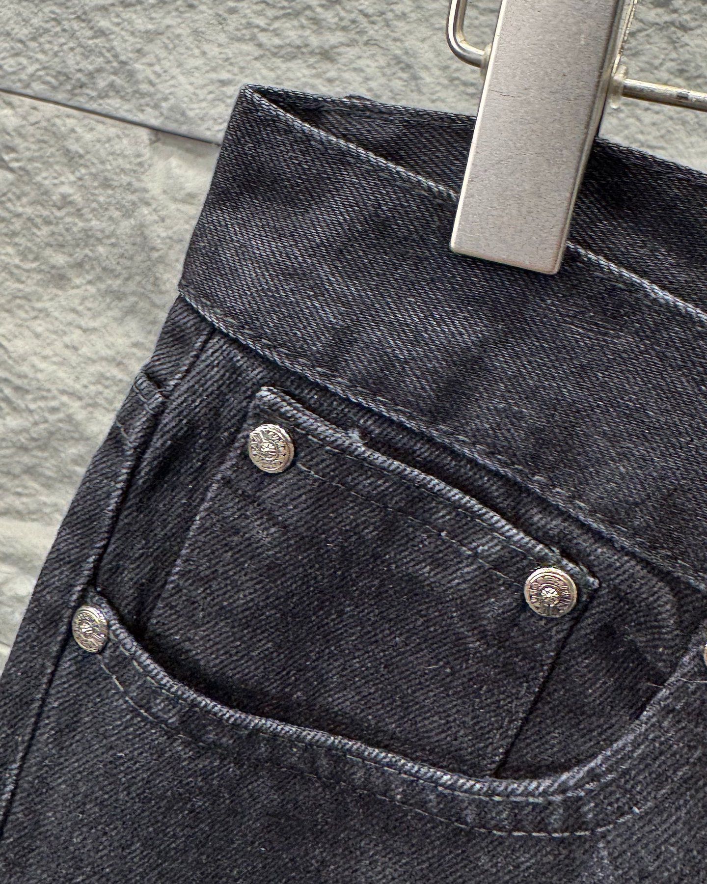 Chrome Hearts New York Limited Edition Leather Patch Straight-Leg Denim Jeans