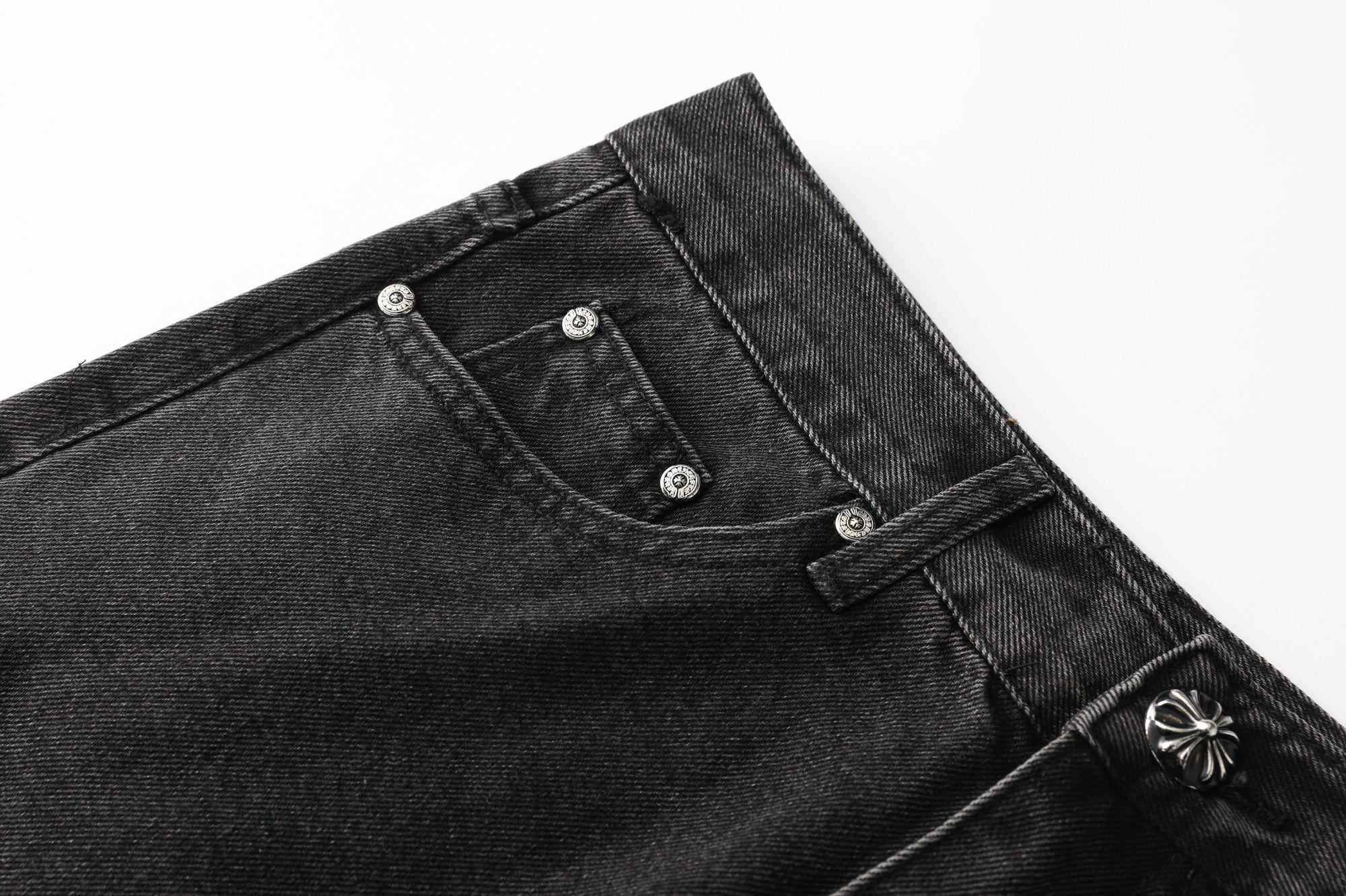 Chrome Hearts Cross Leather Patch B01 Fit Denim Jeans KB23