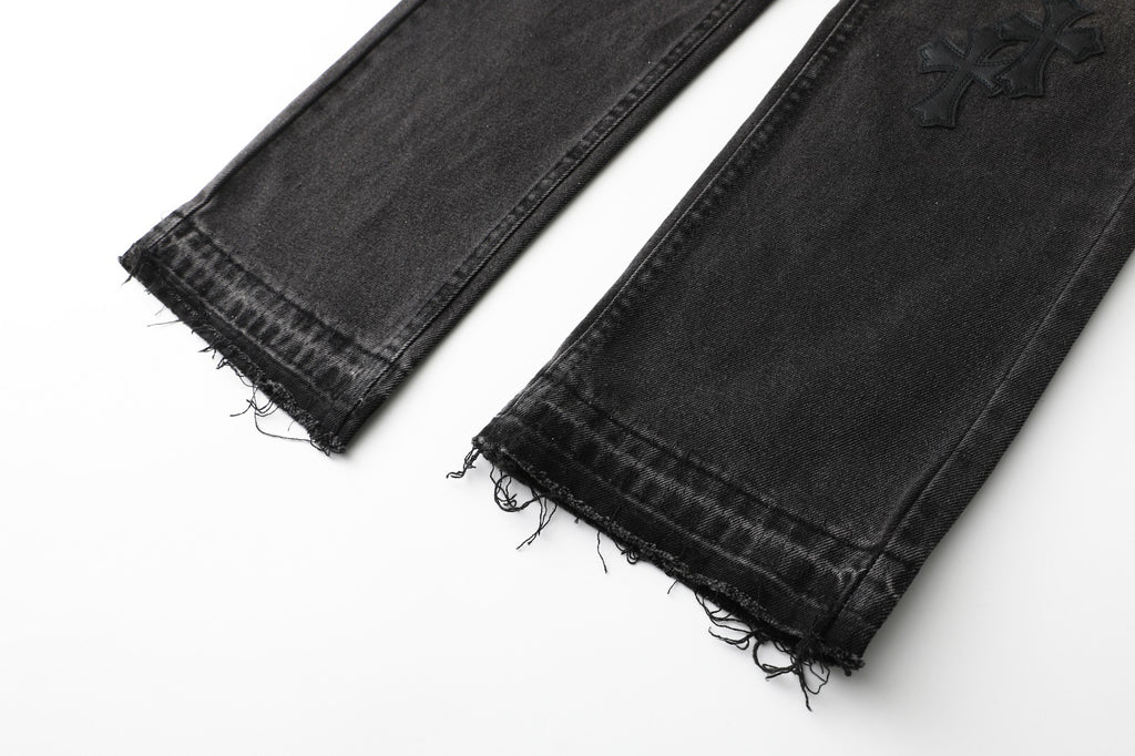 Chrome Hearts Cross Leather Patch B01 Fit Denim Jeans KB23