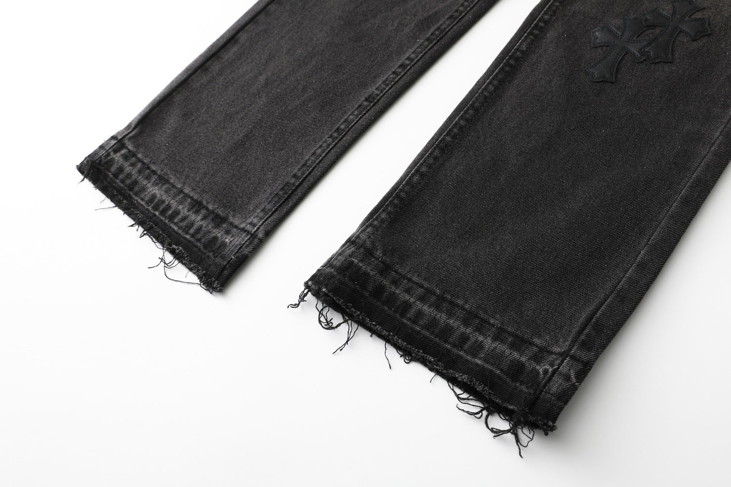 Chrome Hearts Cross Leather Patch B01 Fit Denim Jeans