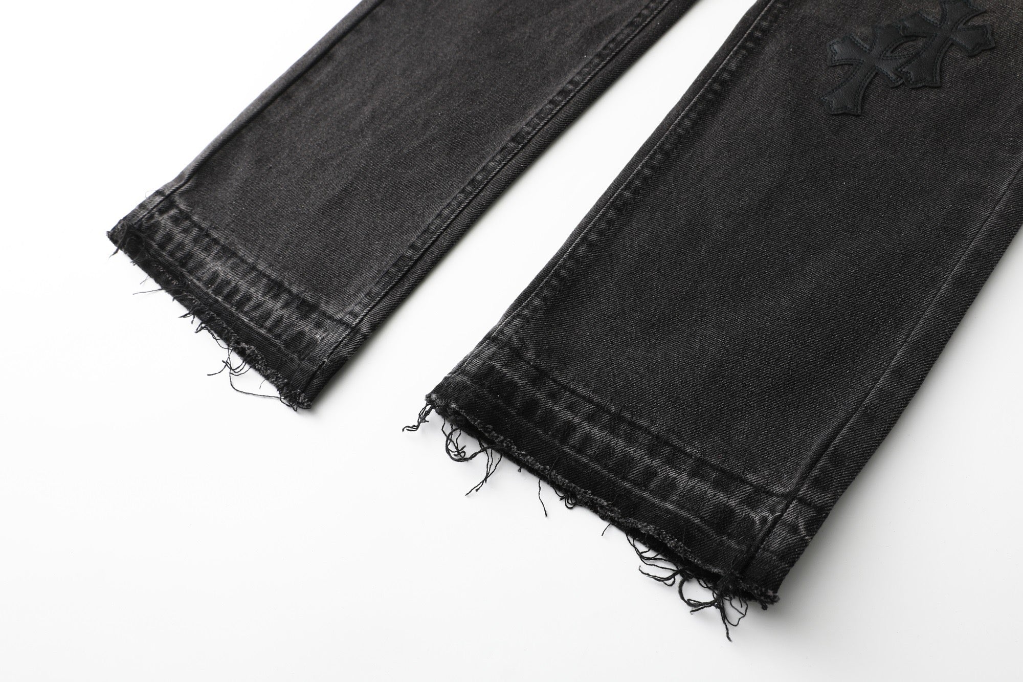 Chrome Hearts Cross Leather Patch B01 Fit Denim Jeans KB23