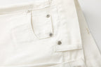 Chrome Hearts Cross Leather Patch White Denim Jeans KB21