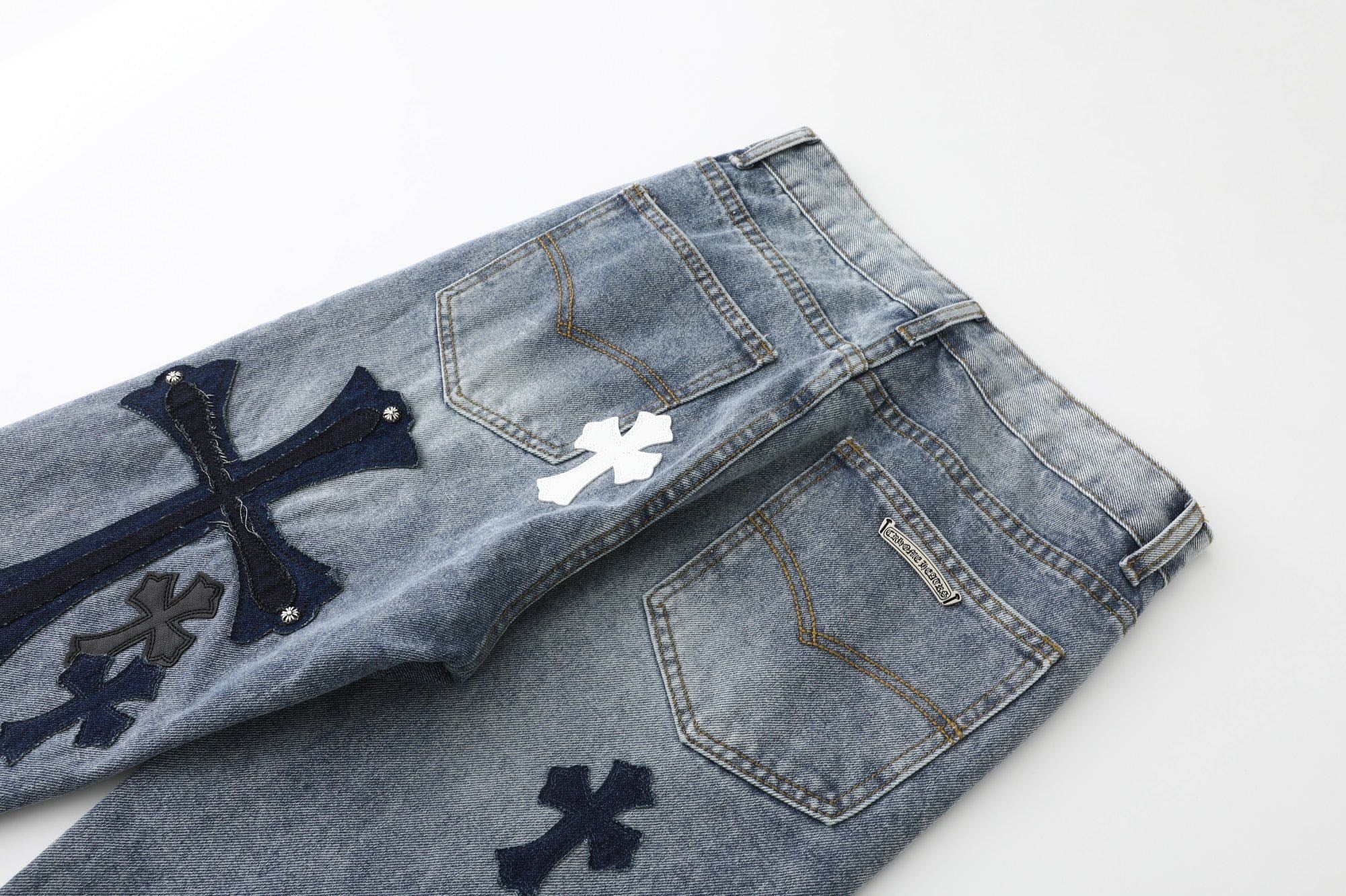 Chrome Hearts Cross Washed Limited Edition Denim Jeans KS20